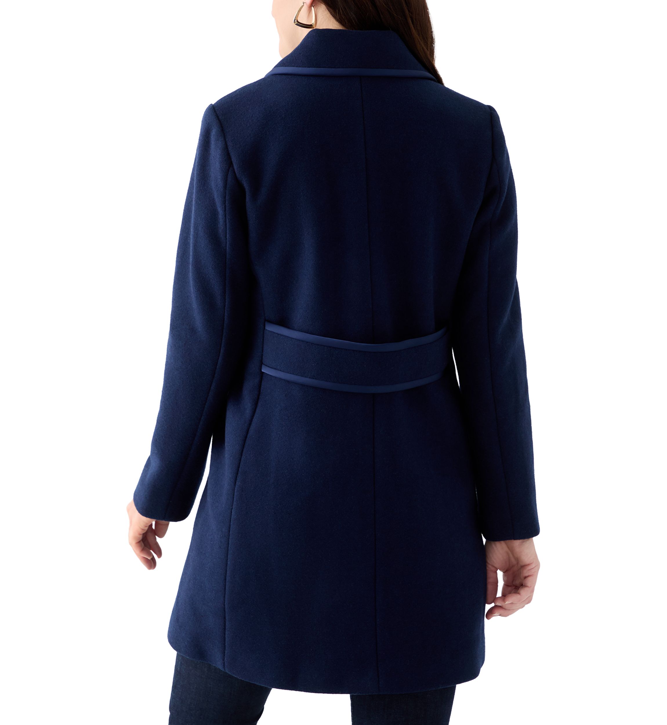 Womens Single Breasted Wool Coat