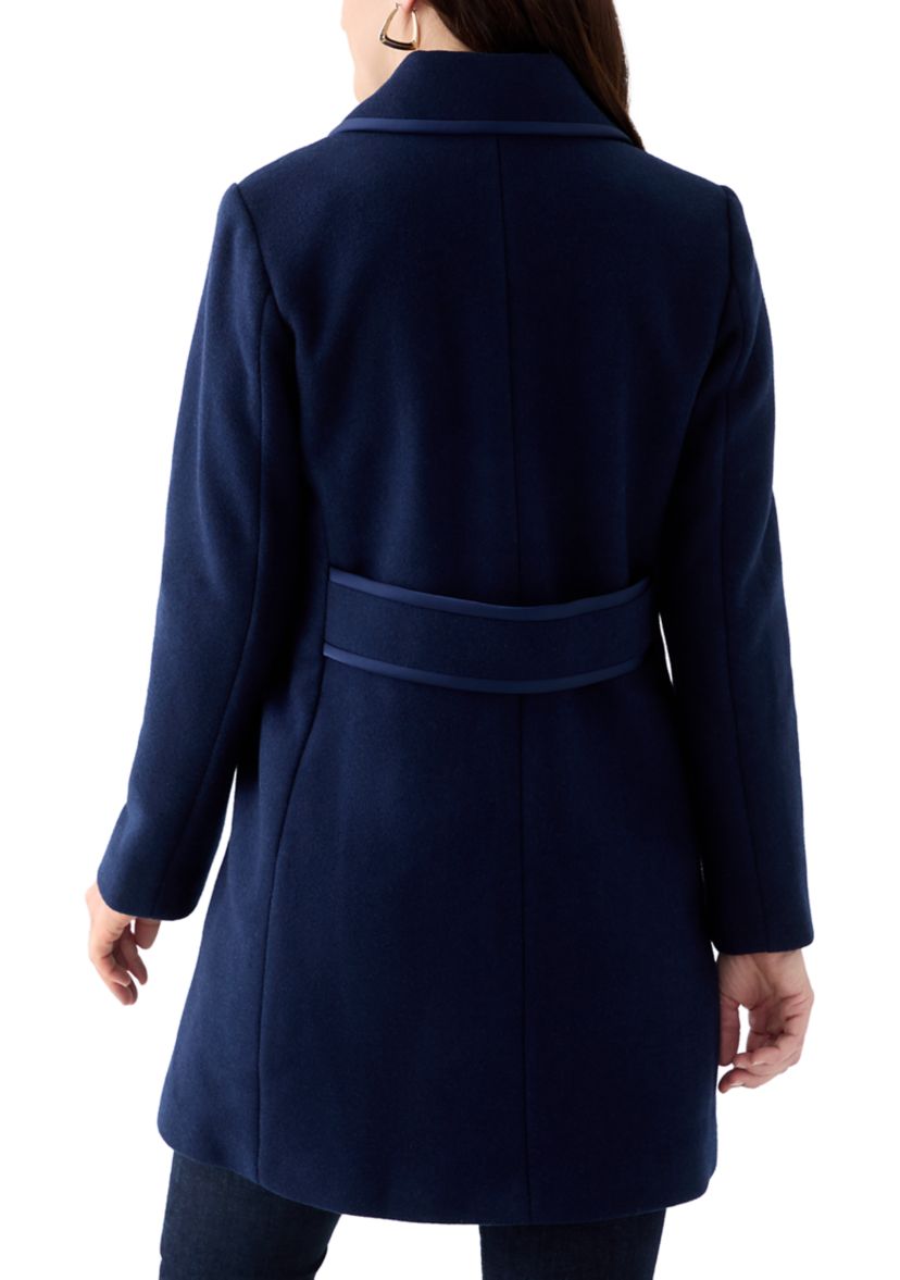 Womens Single Breasted Wool Coat