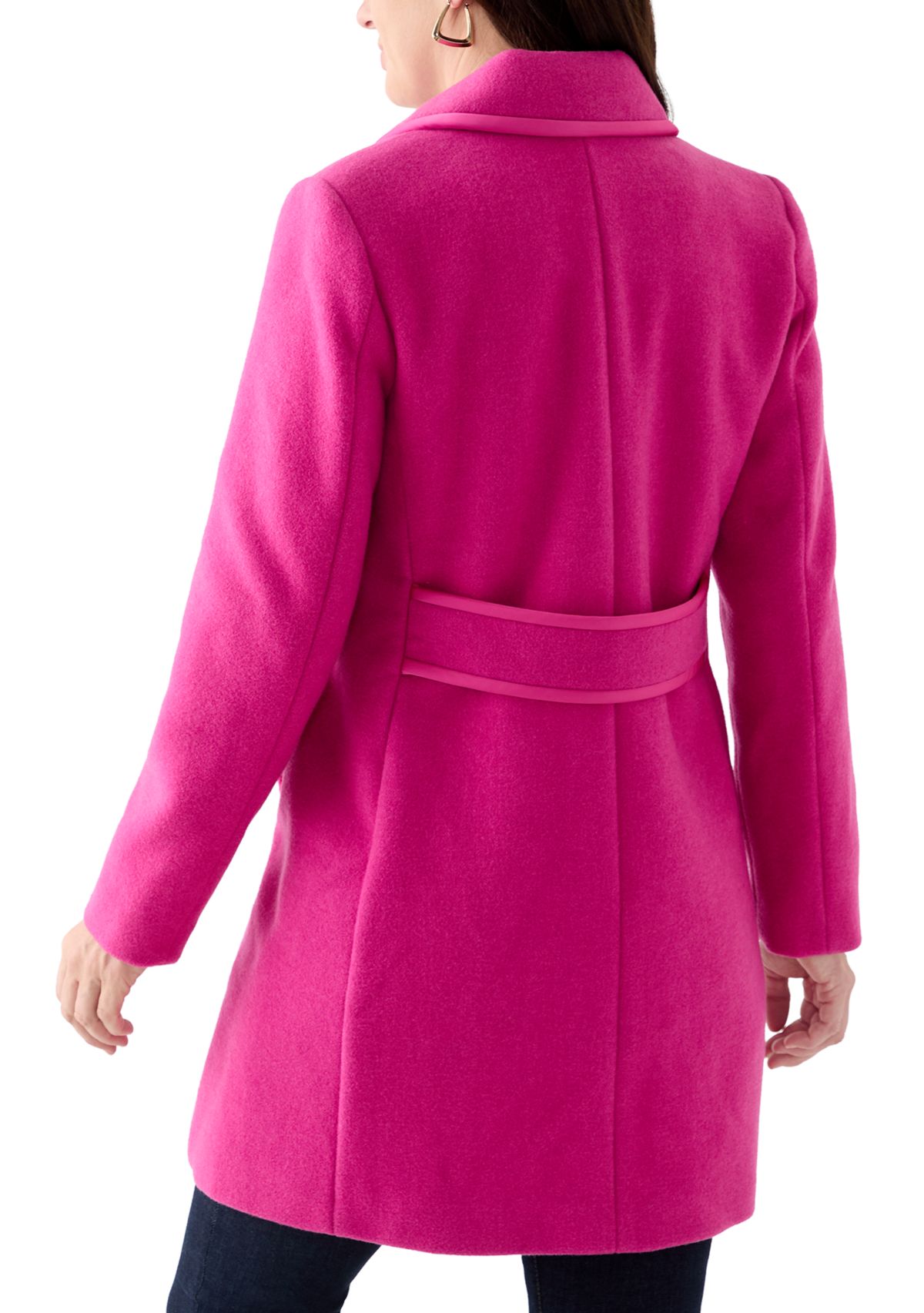 Womens Single Breasted Wool Coat