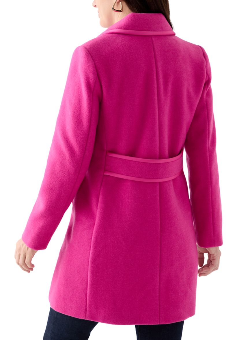 Womens Single Breasted Wool Coat