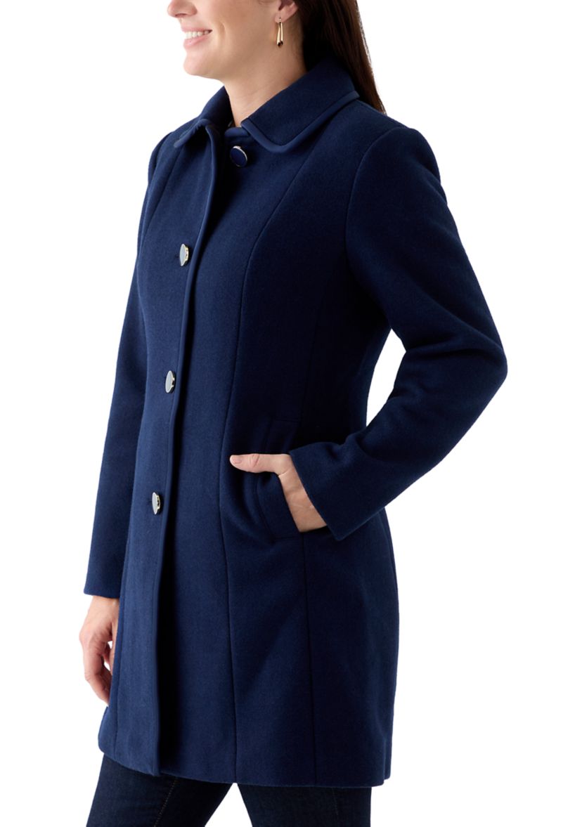 Womens Single Breasted Wool Coat