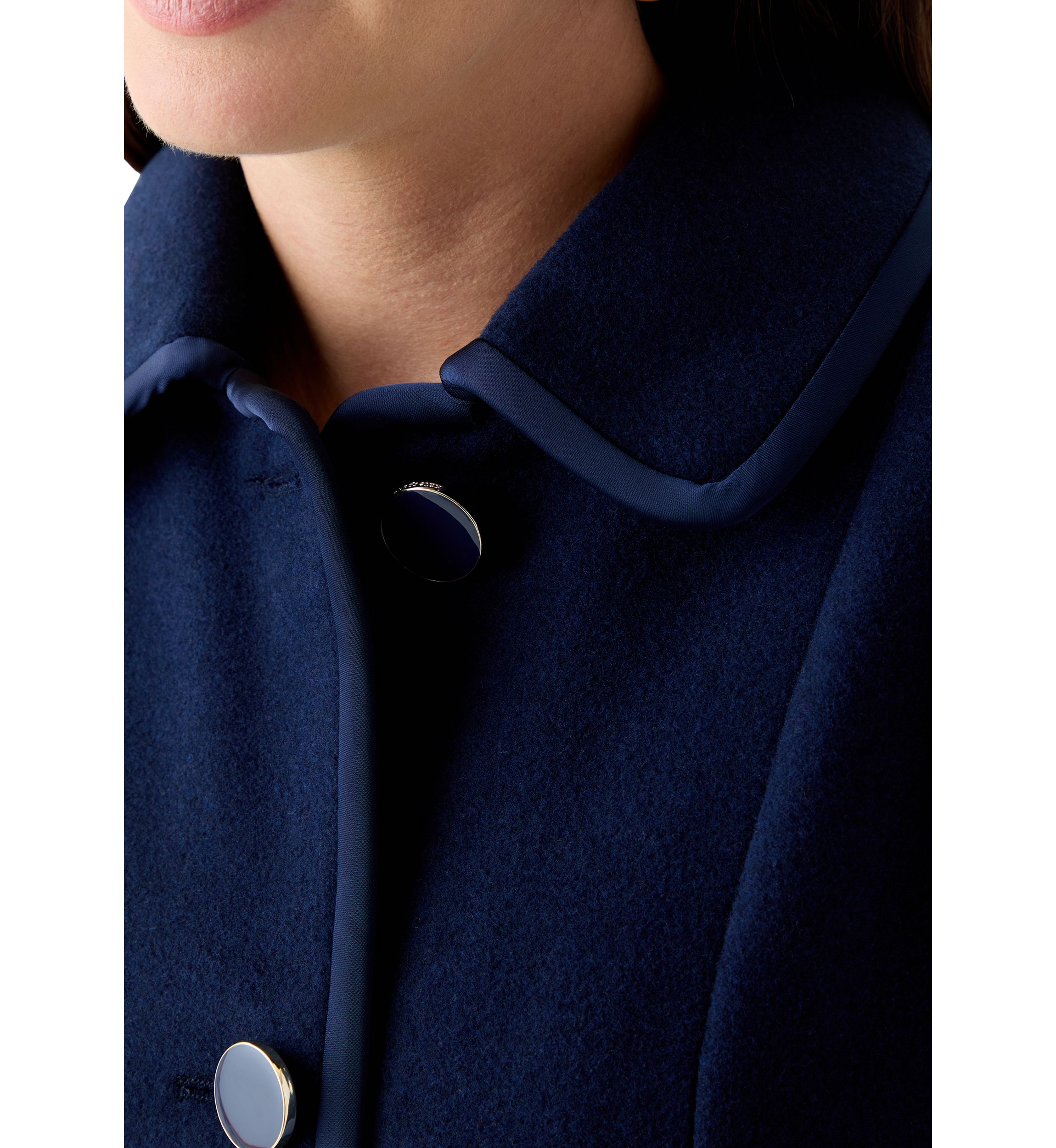 Womens Single Breasted Wool Coat