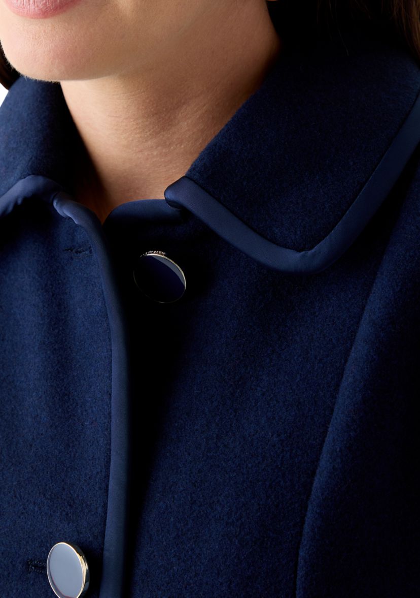 Womens Single Breasted Wool Coat