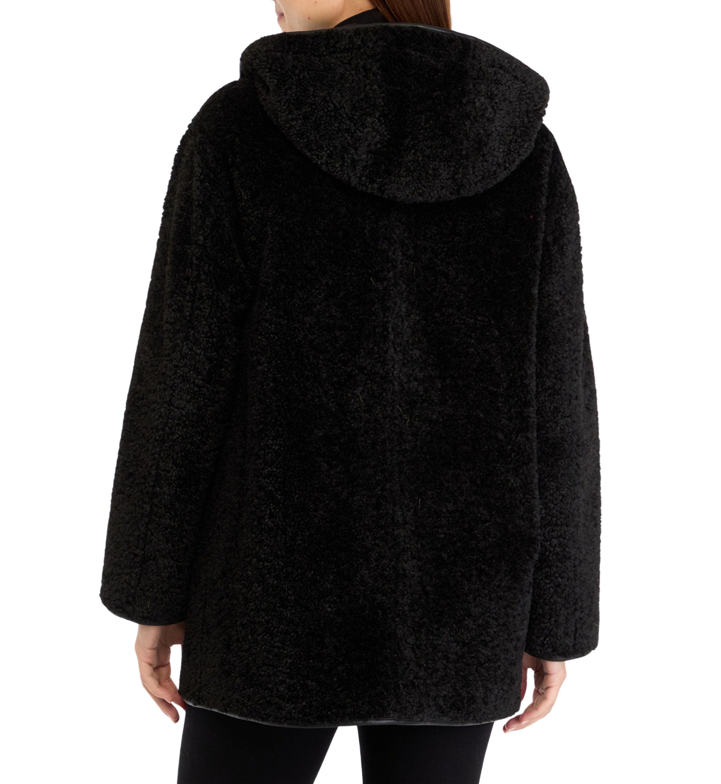 Womens Faux Fur Mid-Length Coat 