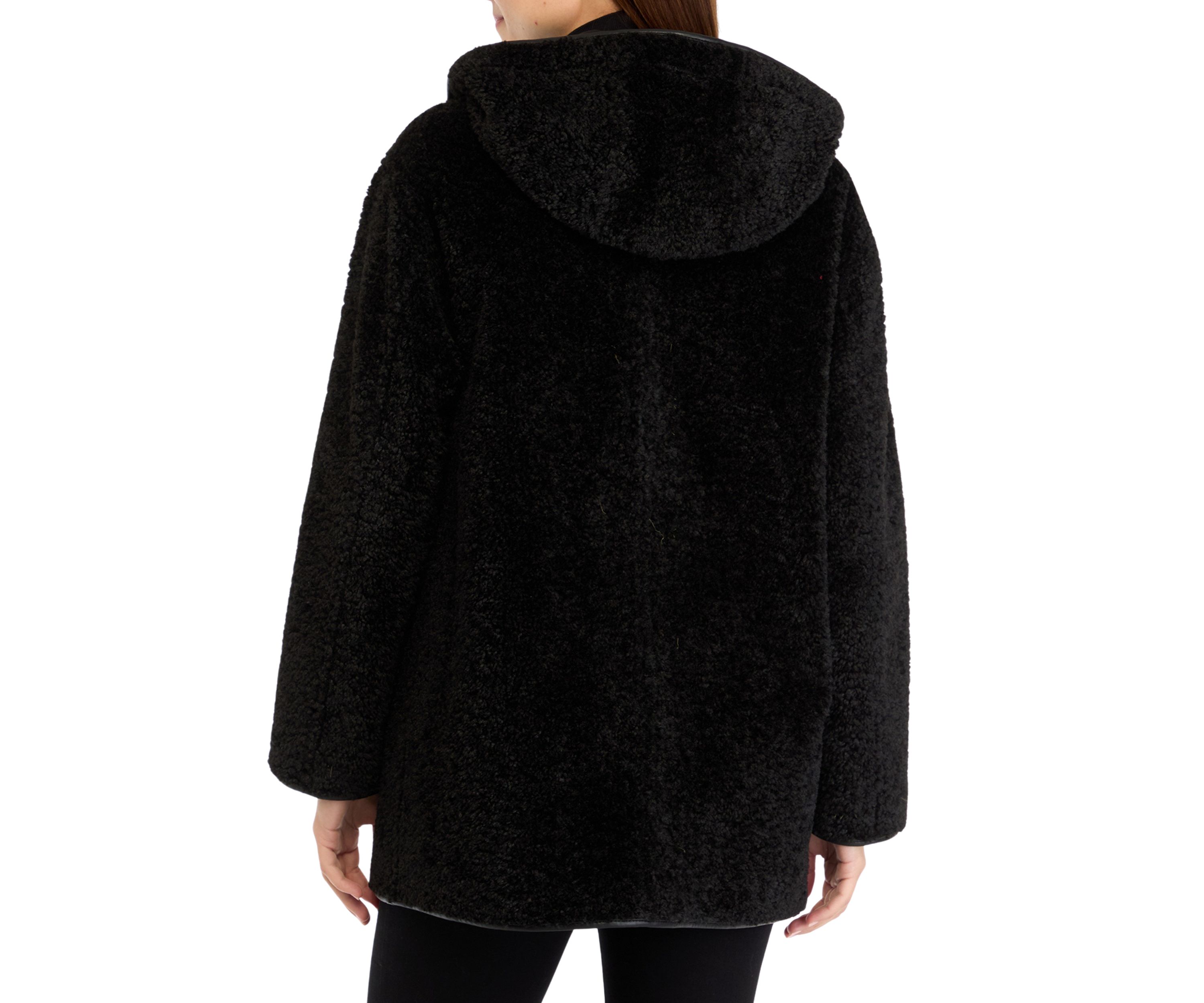 Womens Faux Fur Mid-Length Coat 