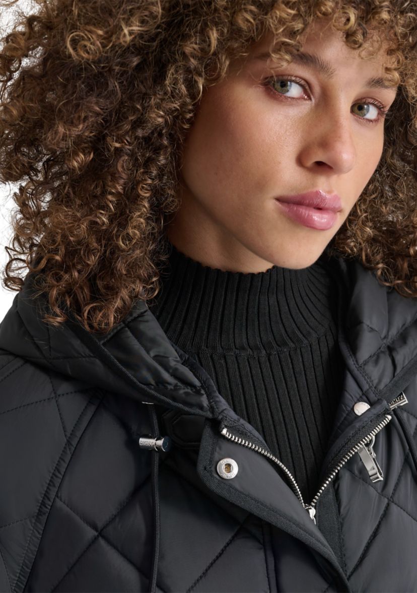 Womens Quilted Jacket with Metal Toggle Detail