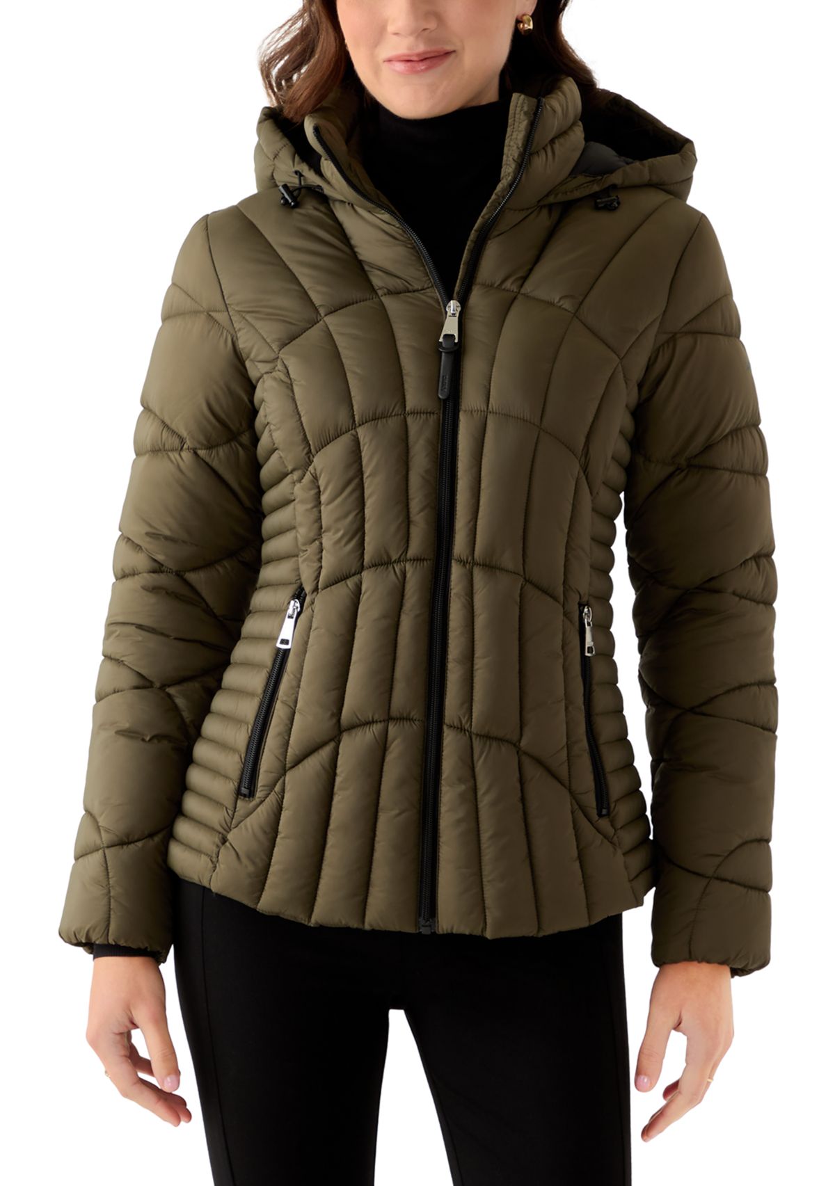 Womens Lightweight Matte Puffer with Hood