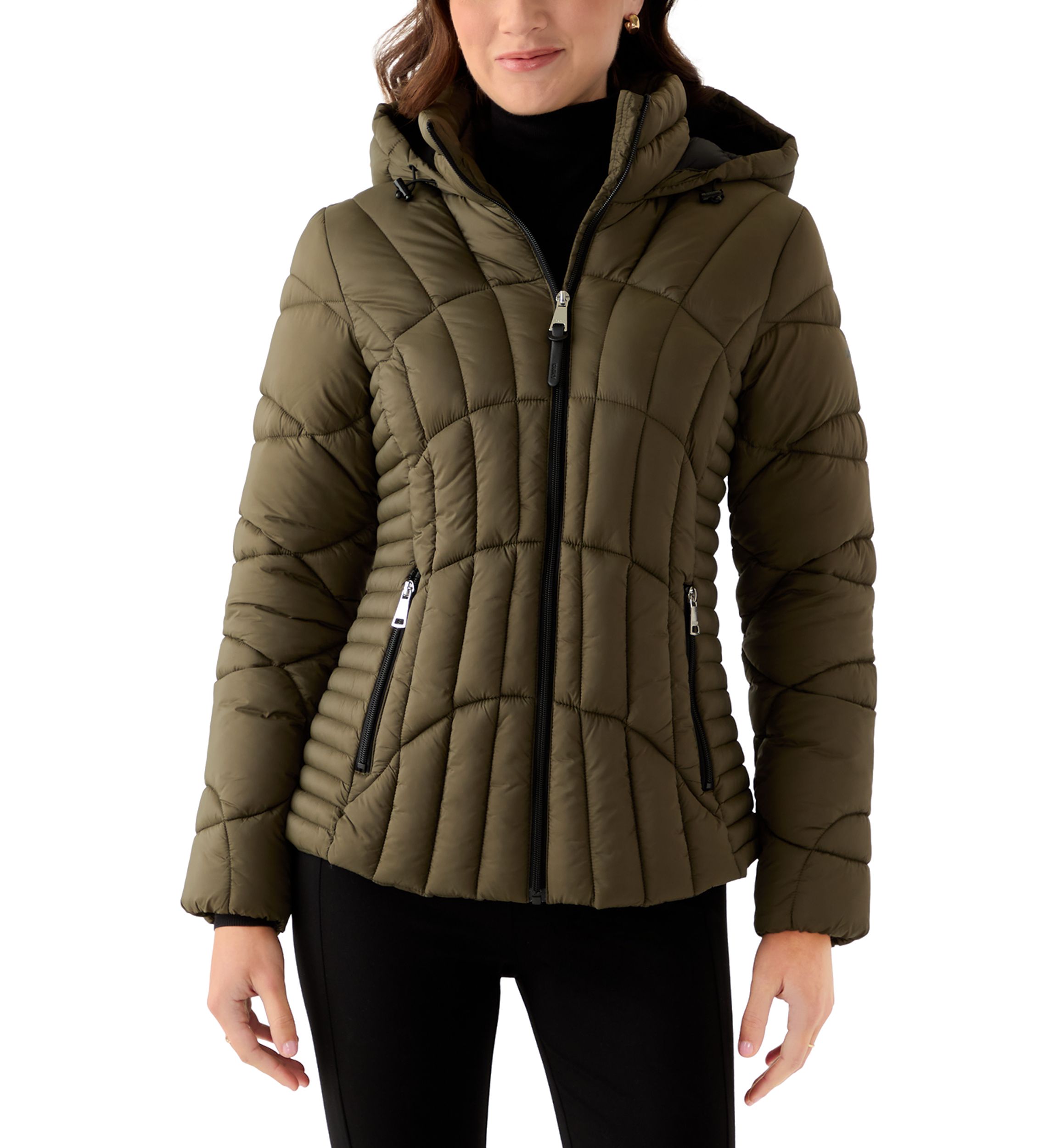 Womens Lightweight Matte Puffer with Hood