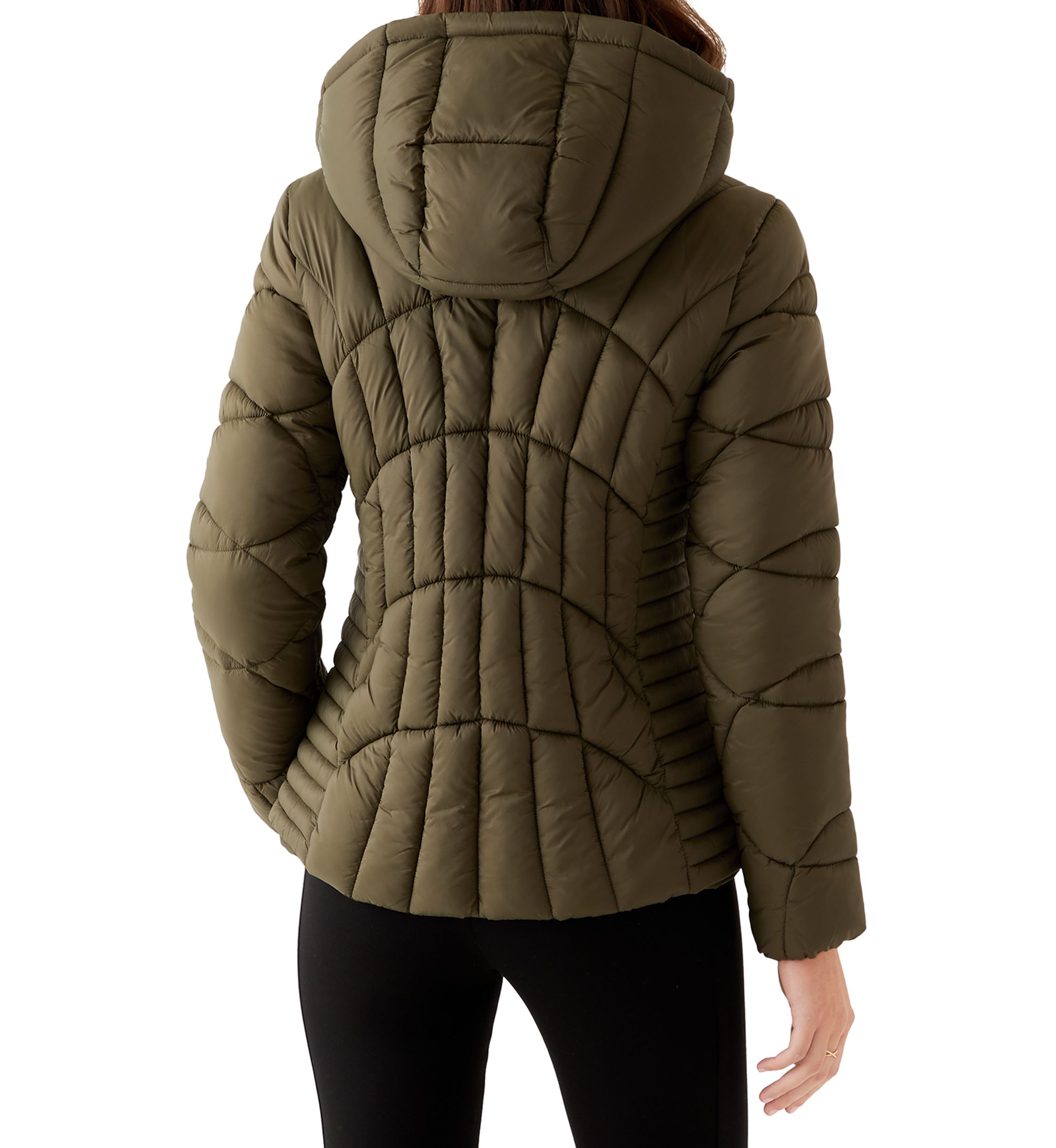 Womens Lightweight Matte Puffer with Hood