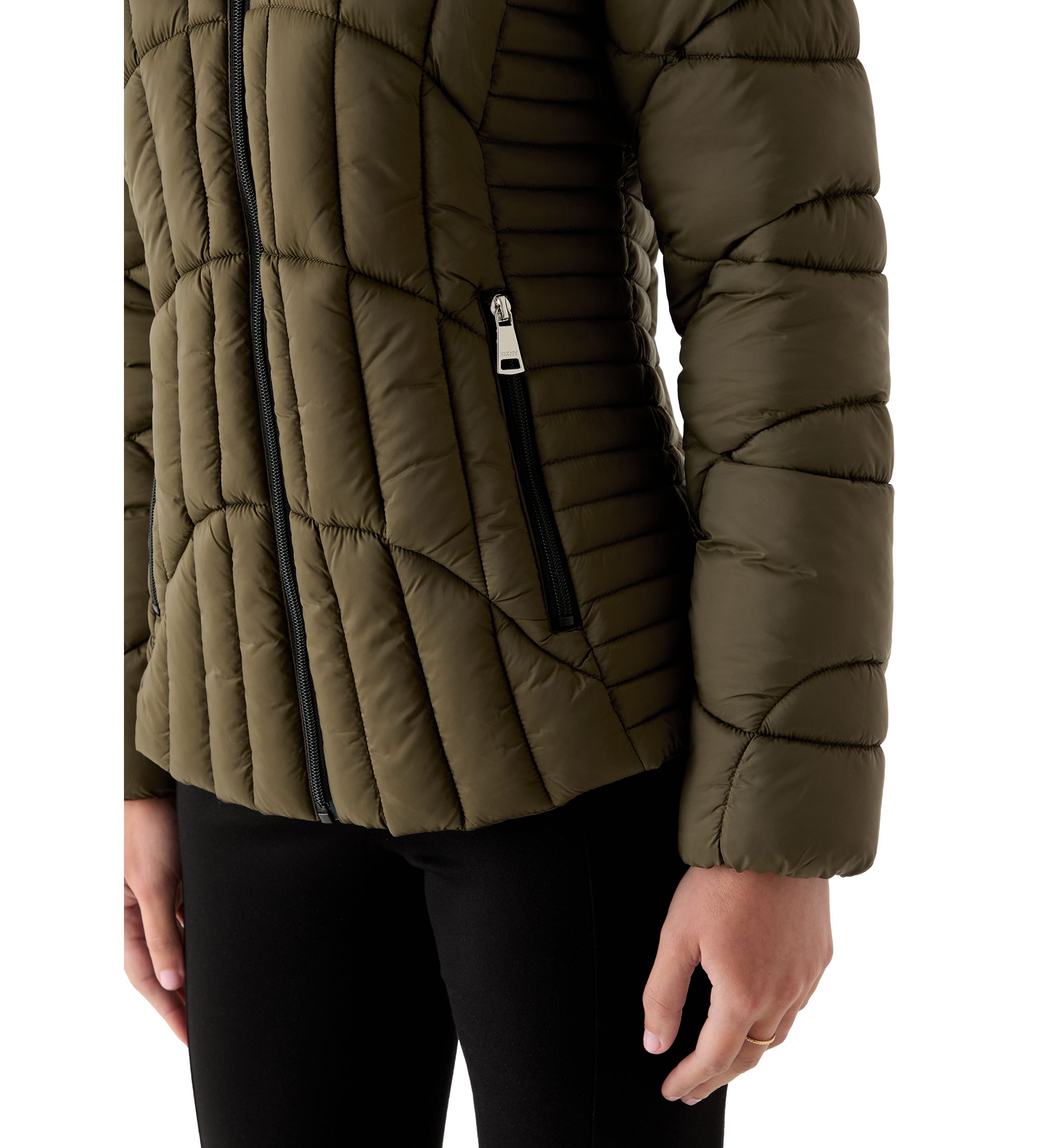 Womens Lightweight Matte Puffer with Hood