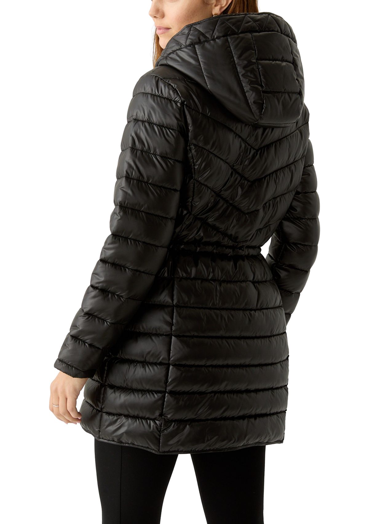Womens Packable Mid Length Puffer Jacket 