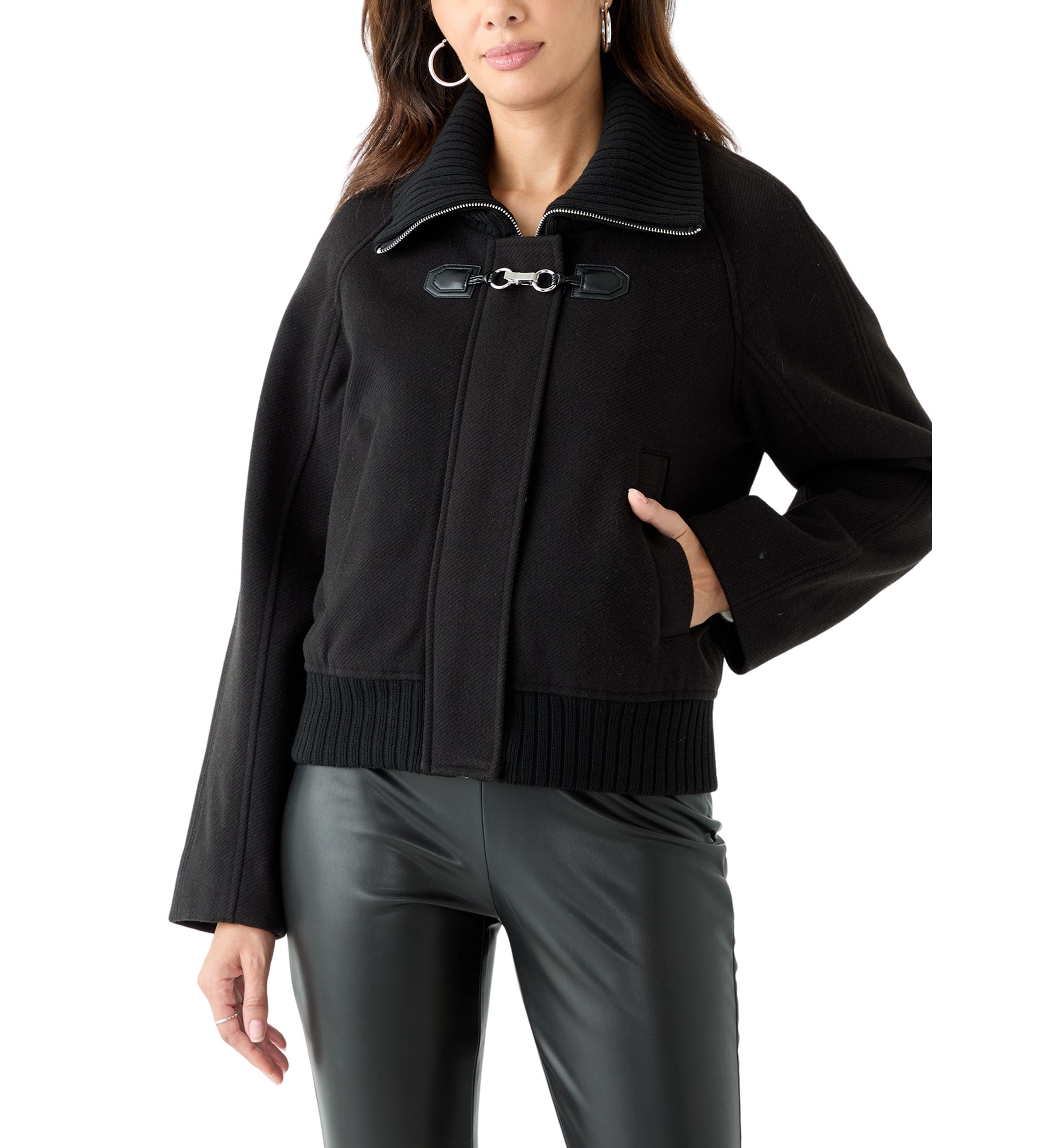 Womens Short Wool Peacoat 