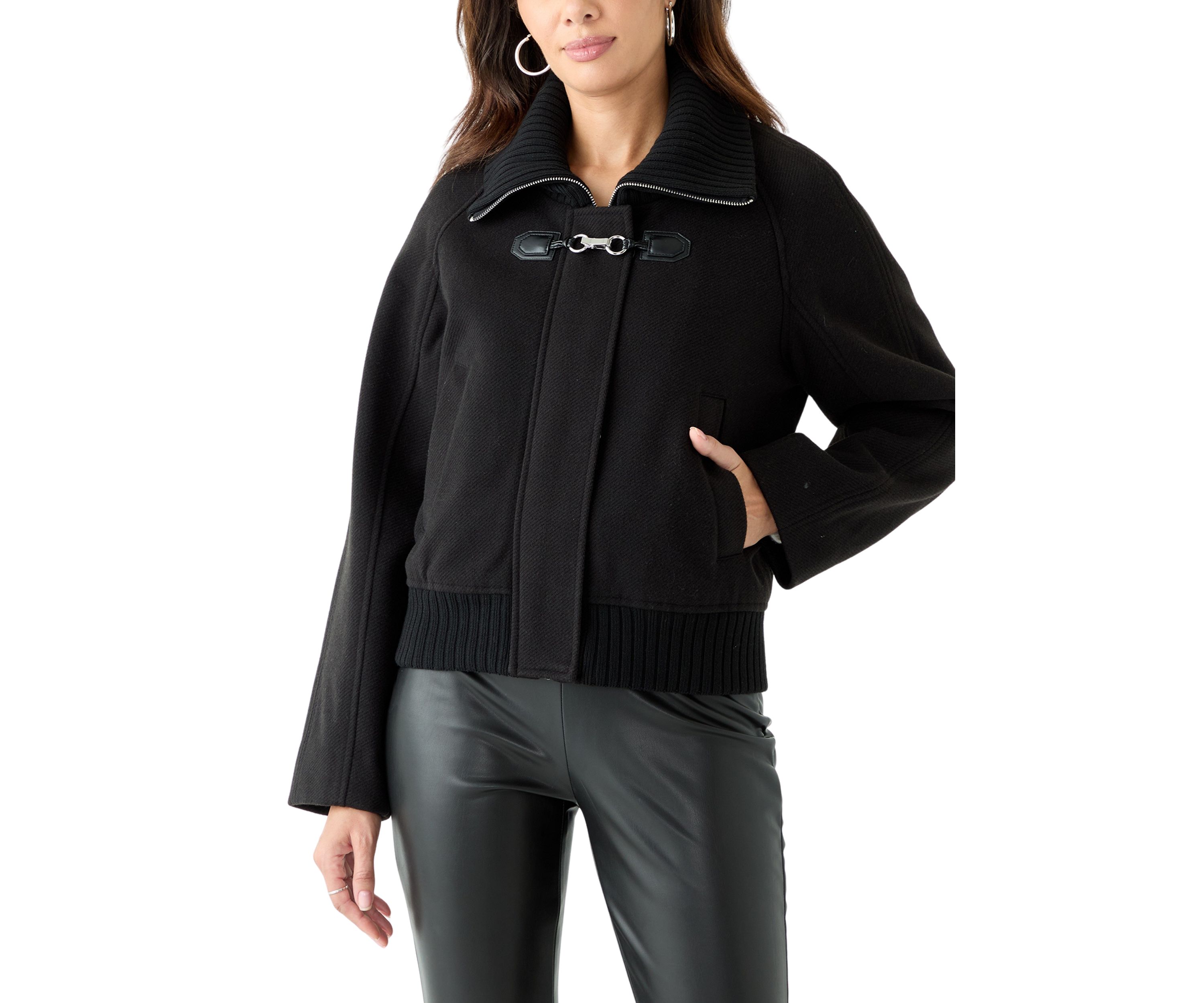 Womens Short Wool Peacoat 