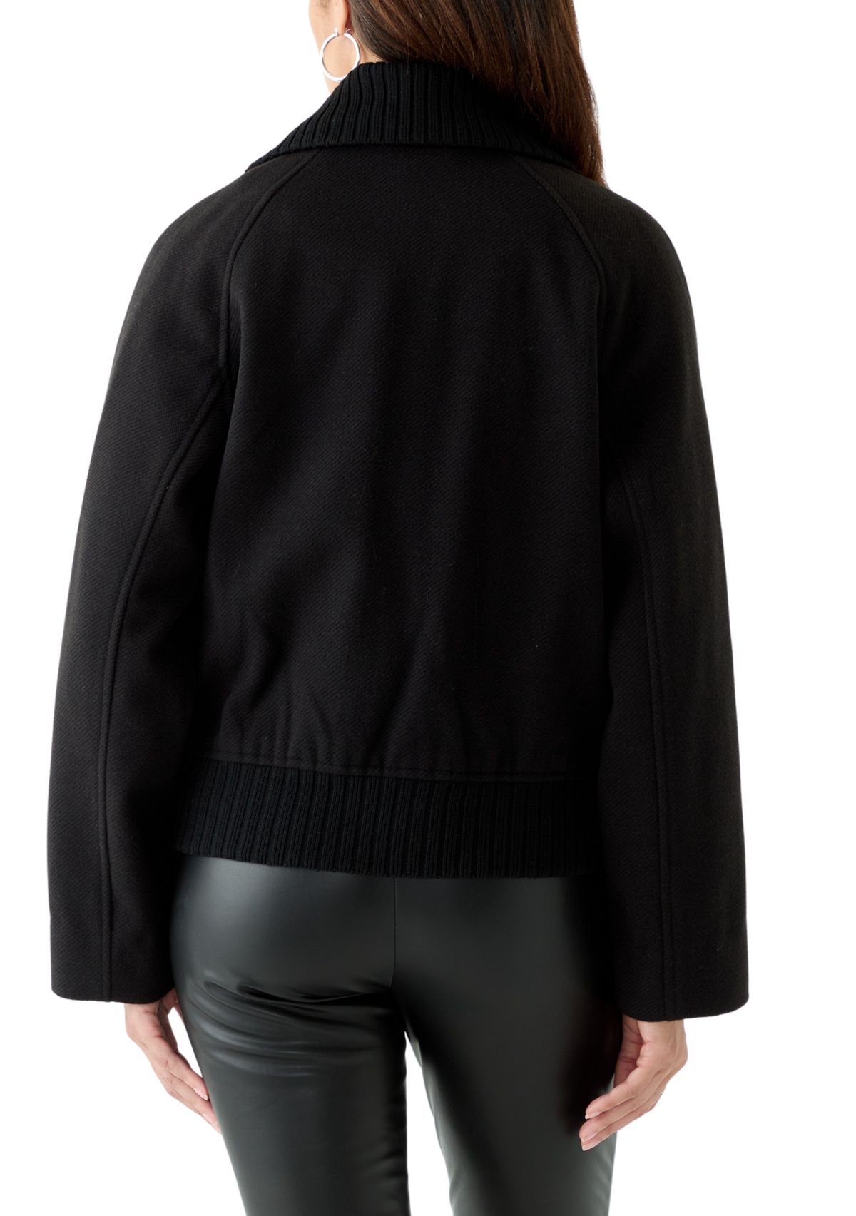 Womens Short Wool Peacoat 