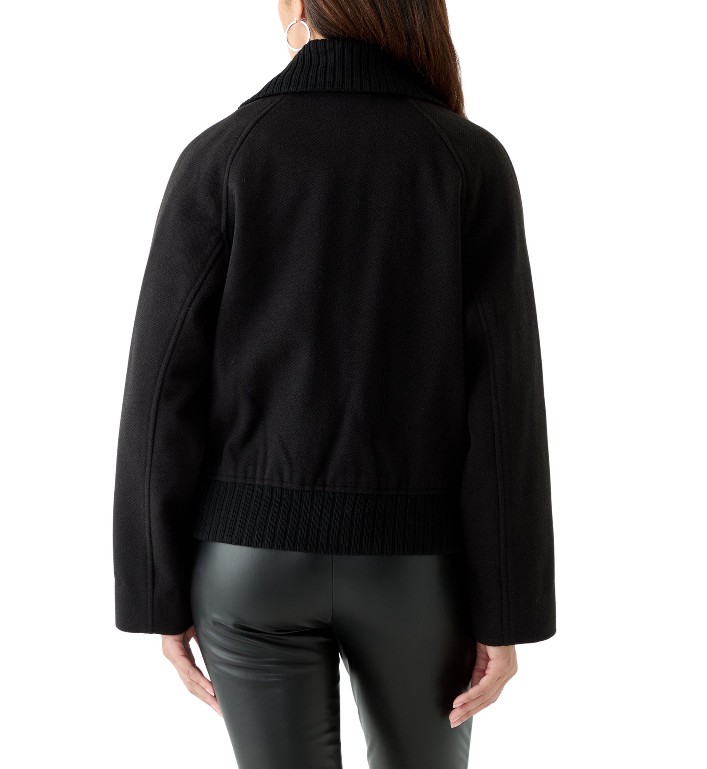Womens Short Wool Peacoat 