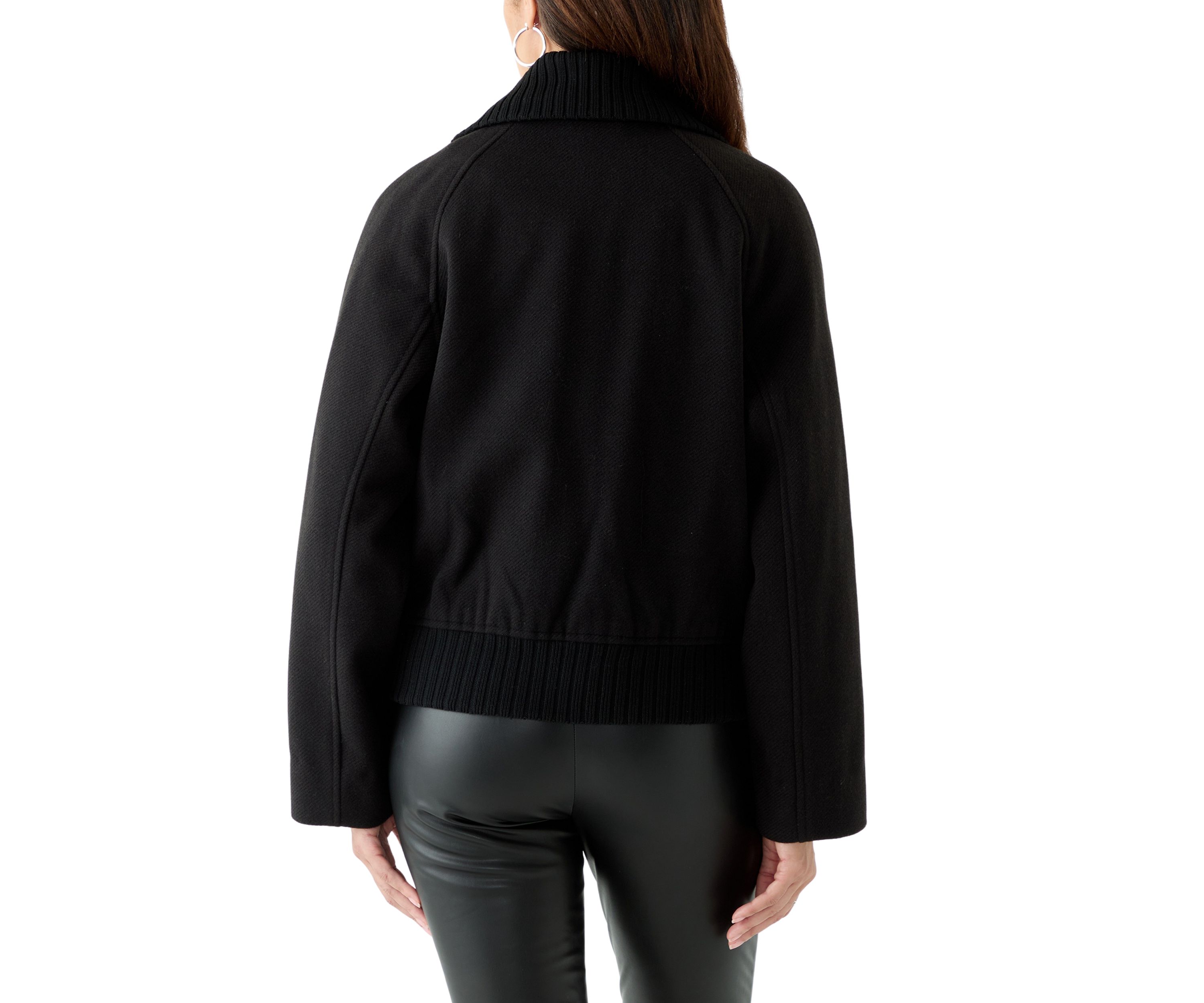 Womens Short Wool Peacoat 
