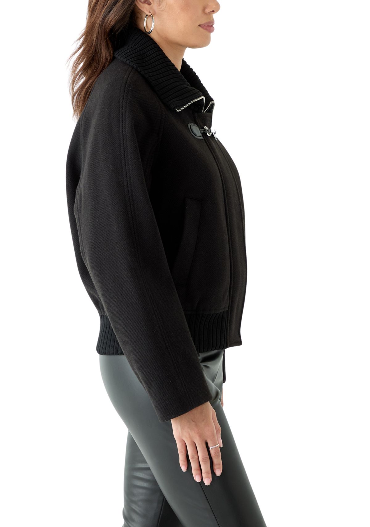 Womens Short Wool Peacoat 