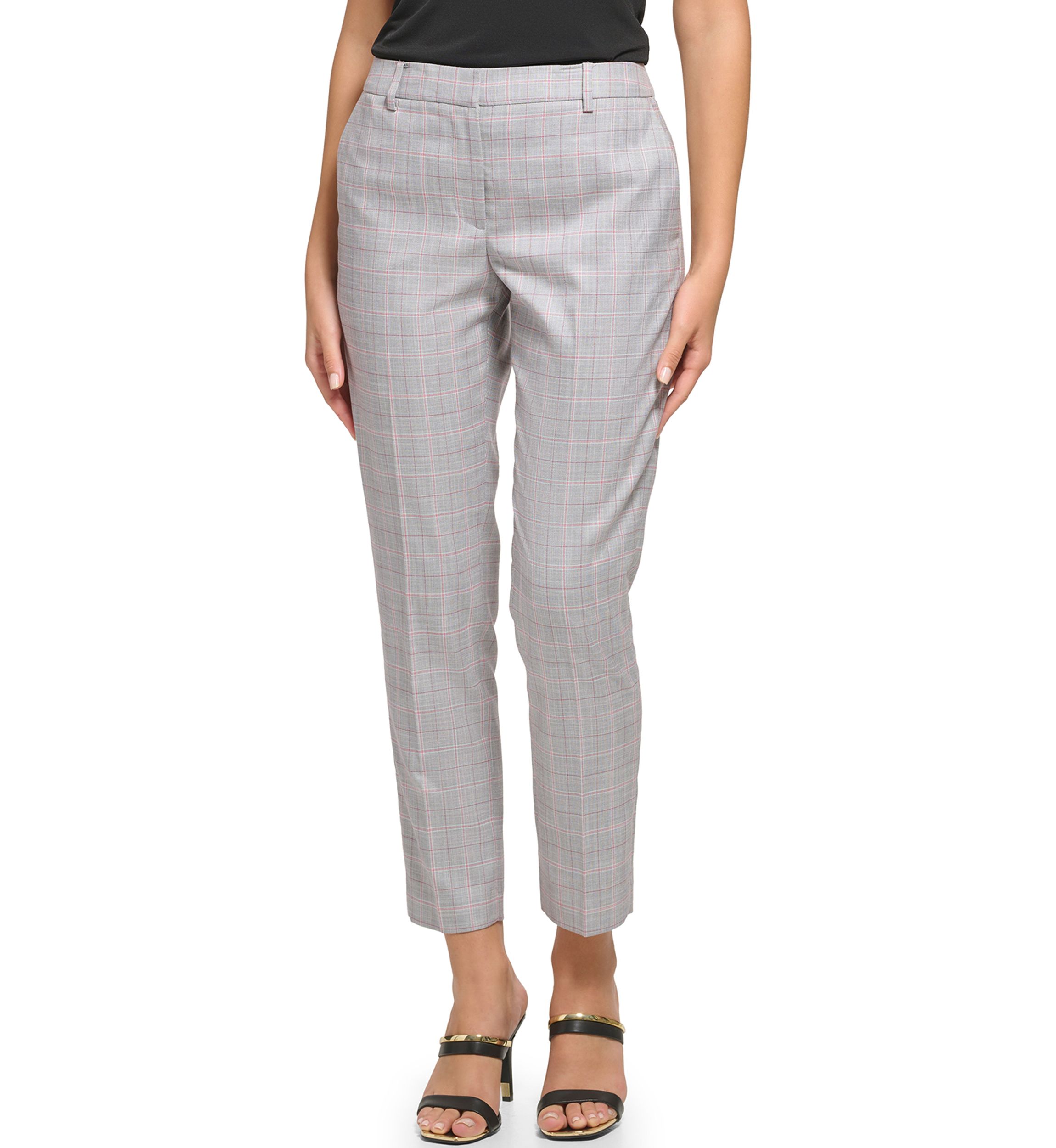 Womens Plaid Ankle Pants