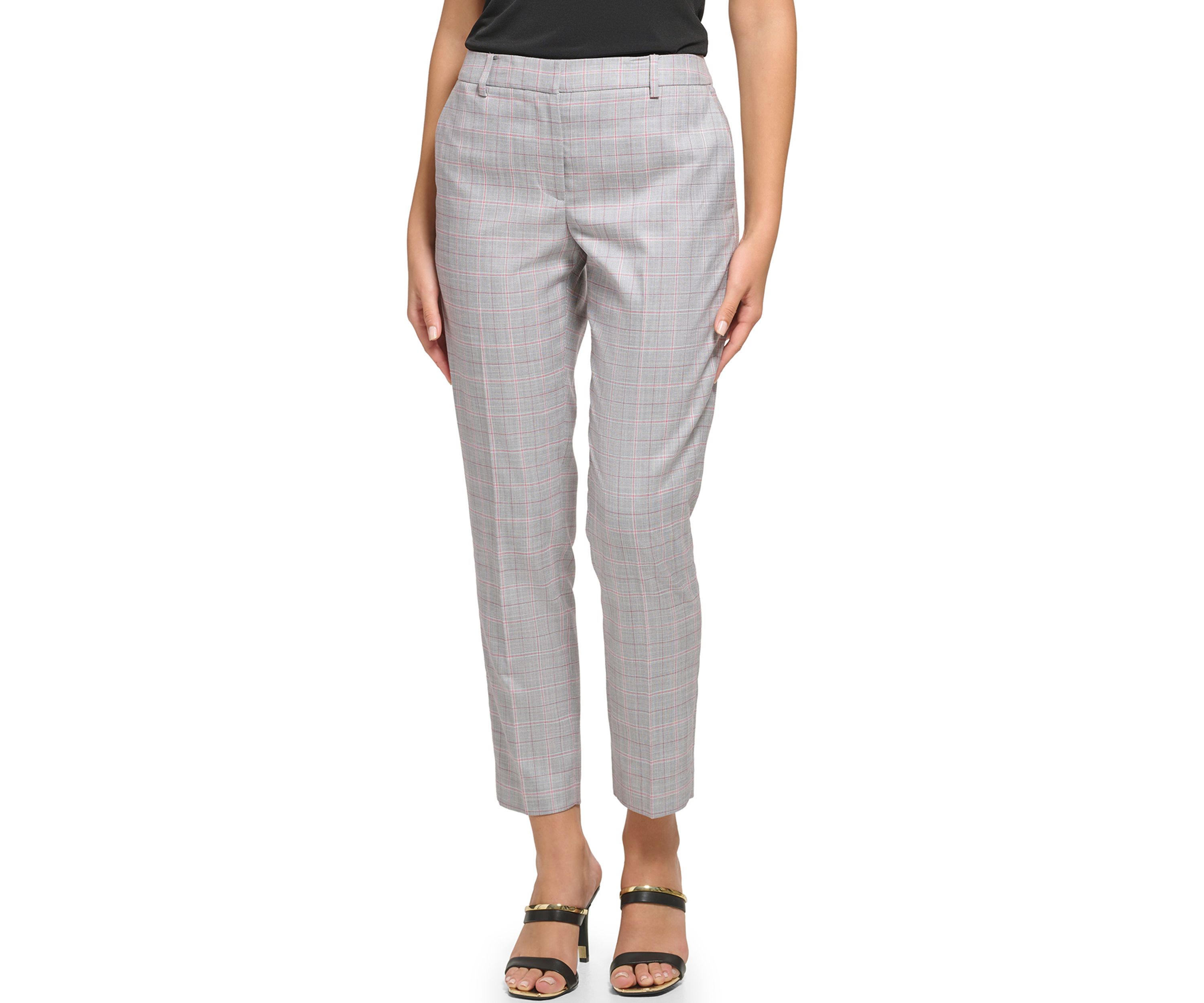 Womens Plaid Ankle Pants