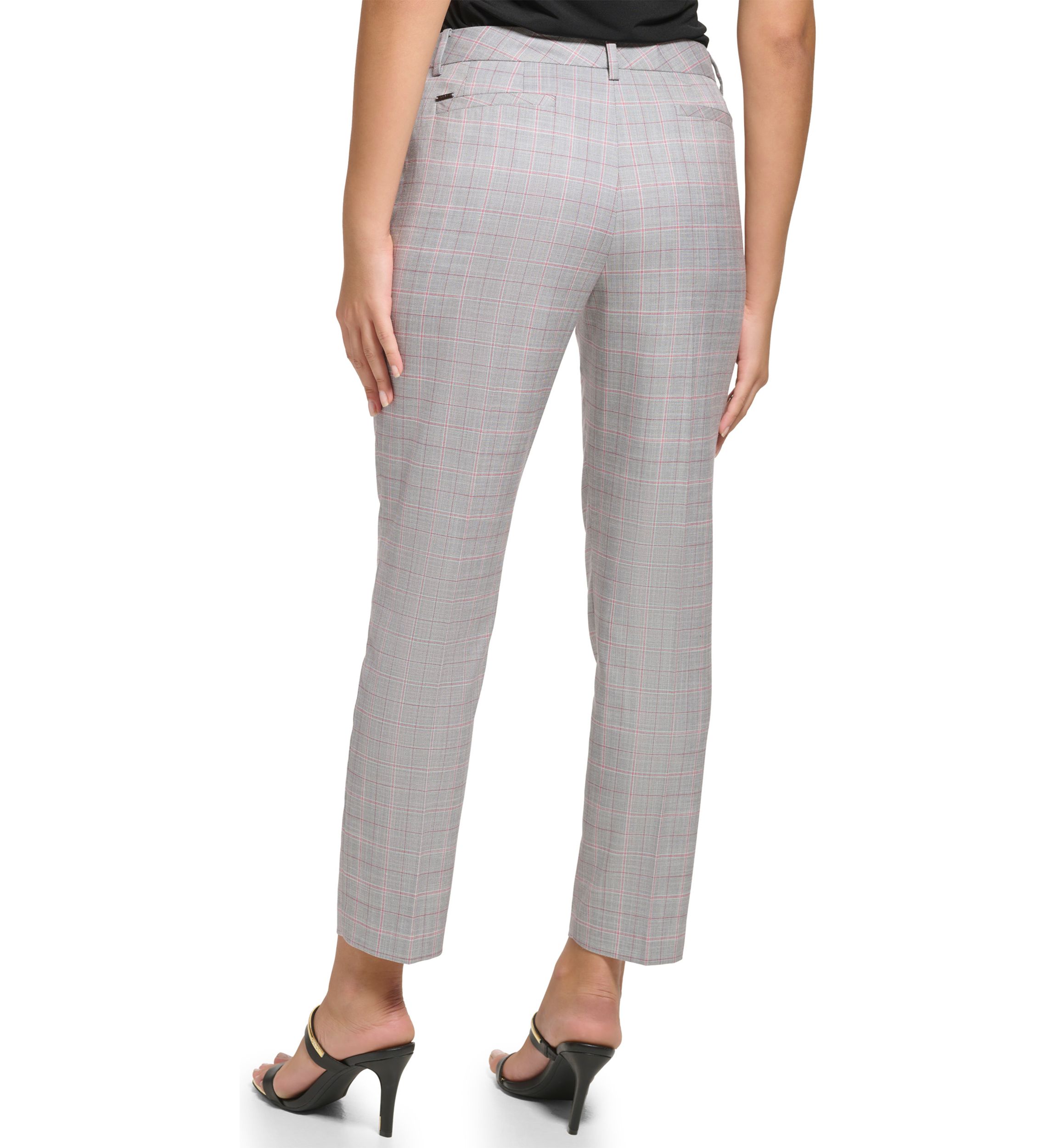 Womens Plaid Ankle Pants