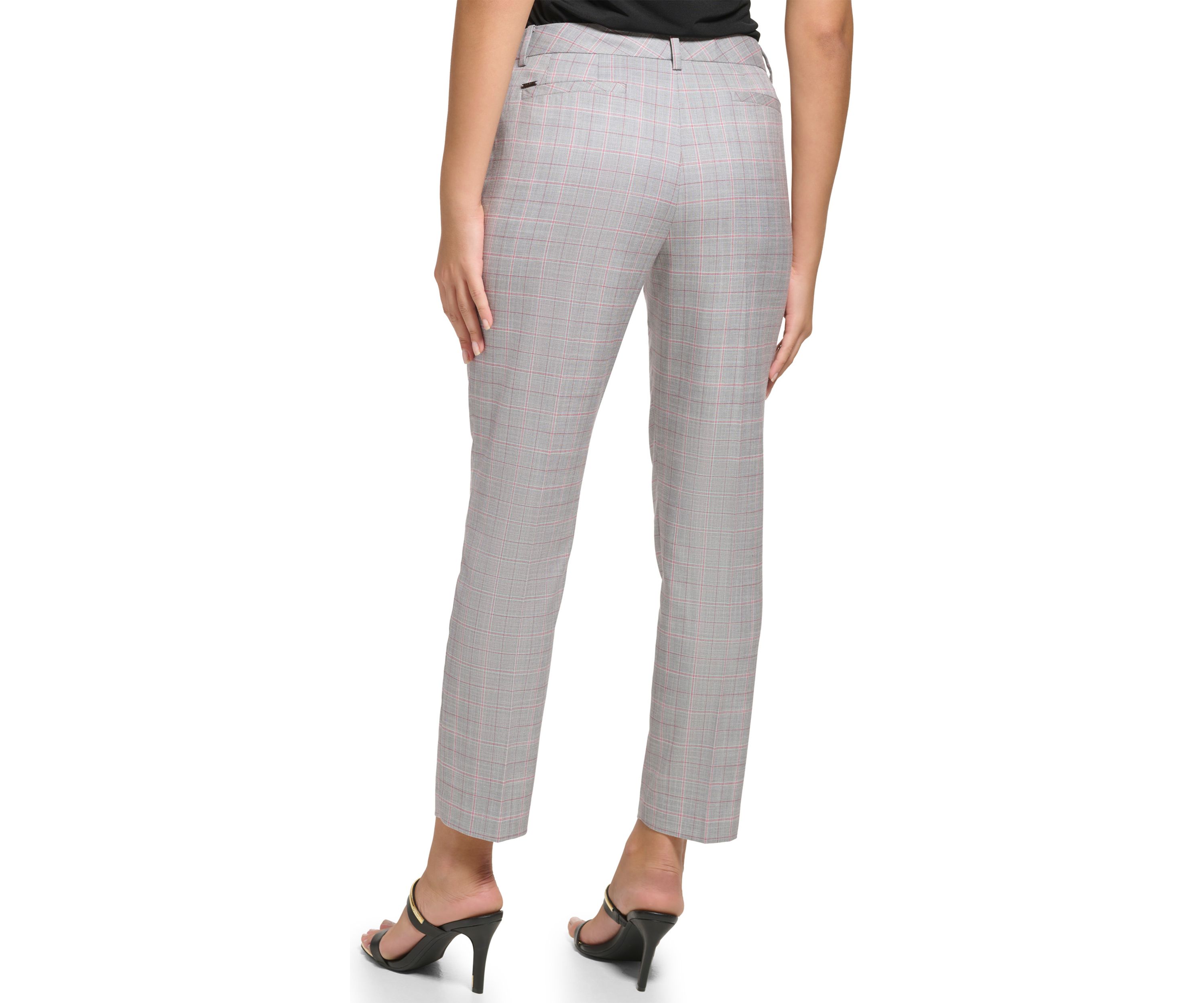 Womens Plaid Ankle Pants