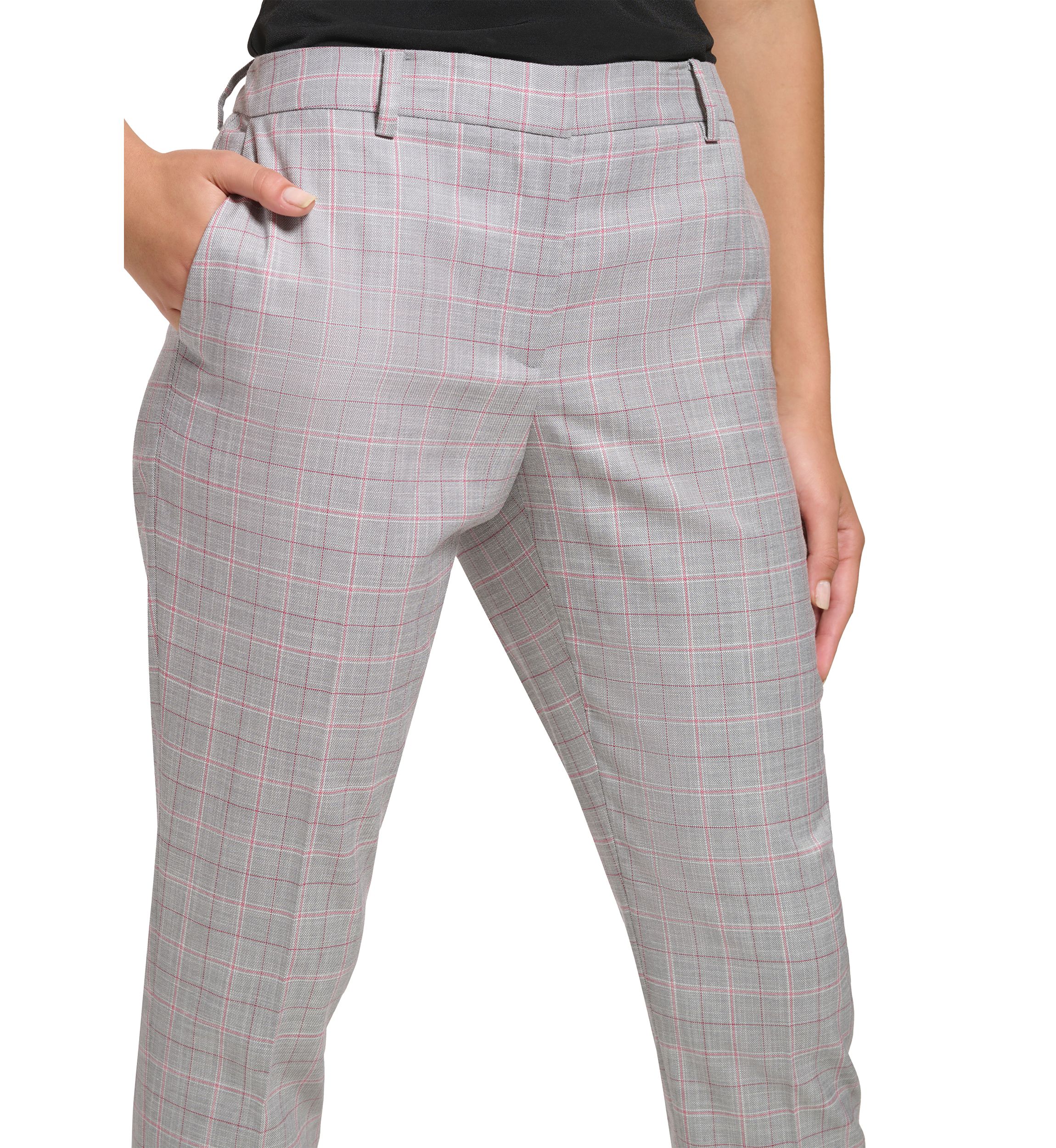 Womens Plaid Ankle Pants