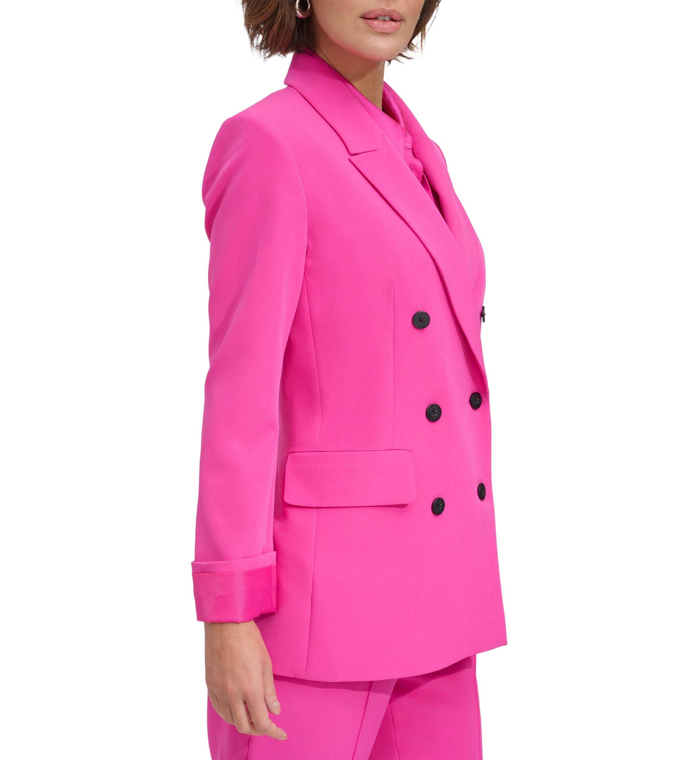 Womens Double Breasted Two Pocket Blazer