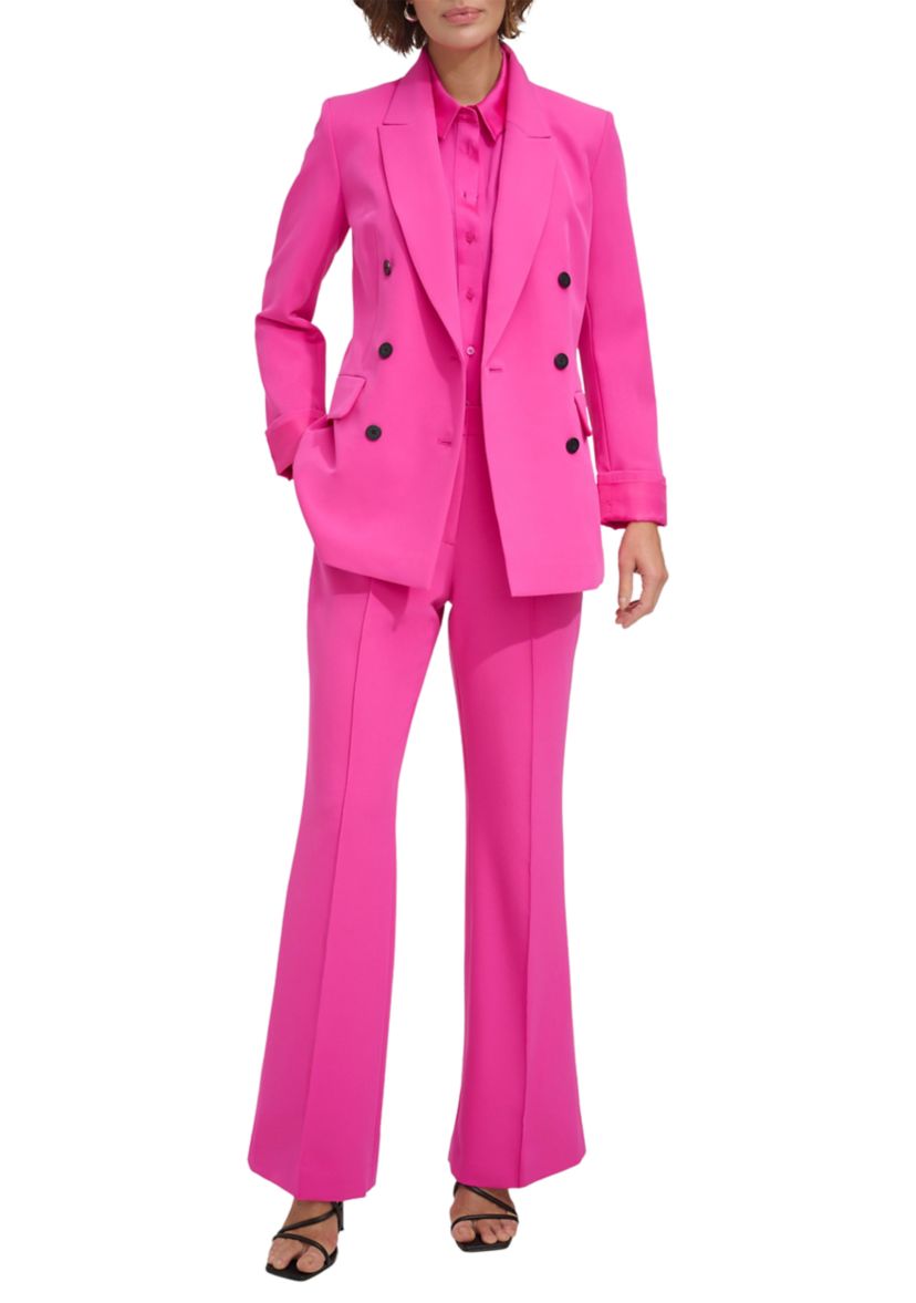 Womens Double Breasted Two Pocket Blazer