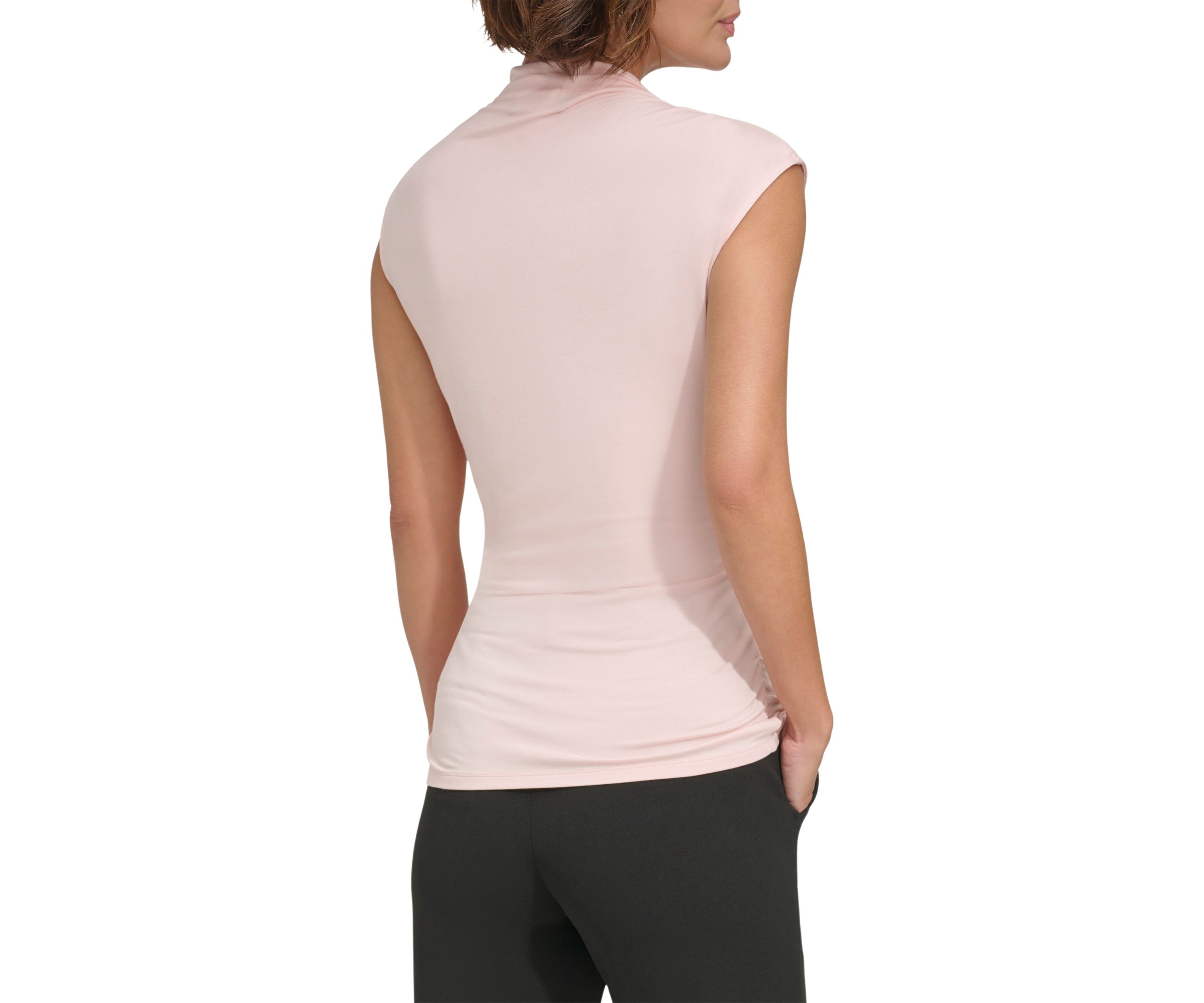 Womens Asymmetric Shirred Top