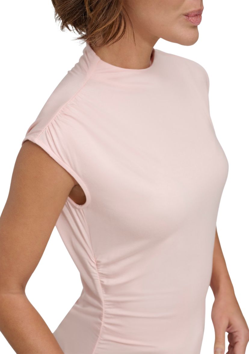 Womens Asymmetric Shirred Top