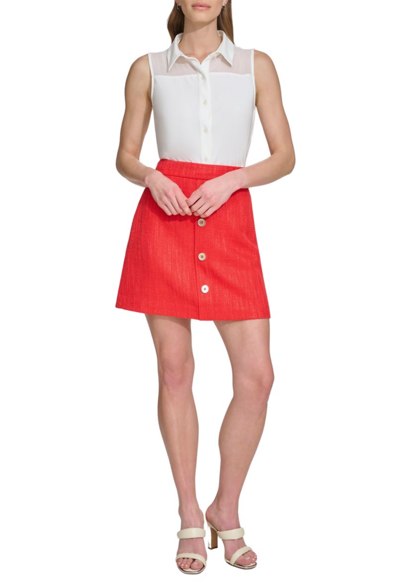 Womens Tweed Mini Skirt