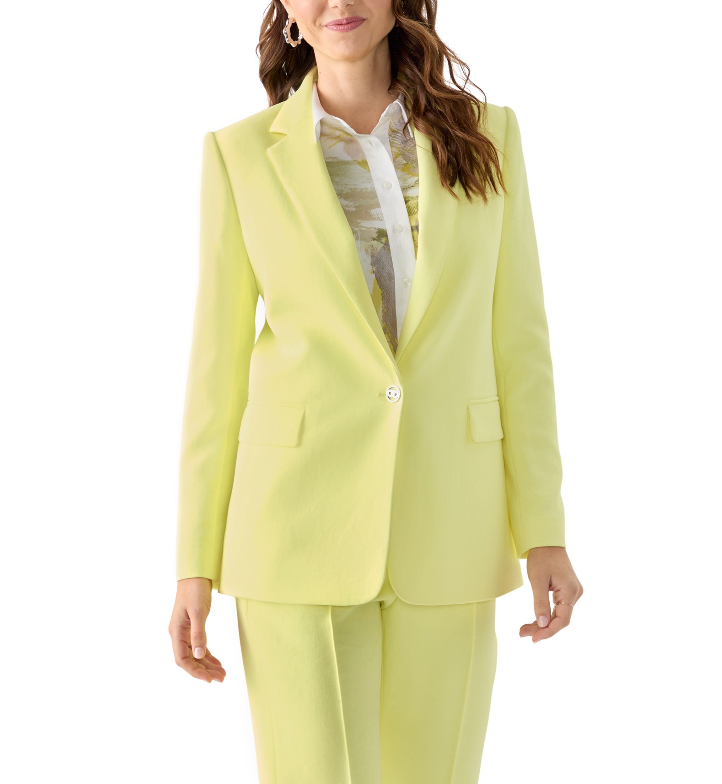 Womens One Button Blazer