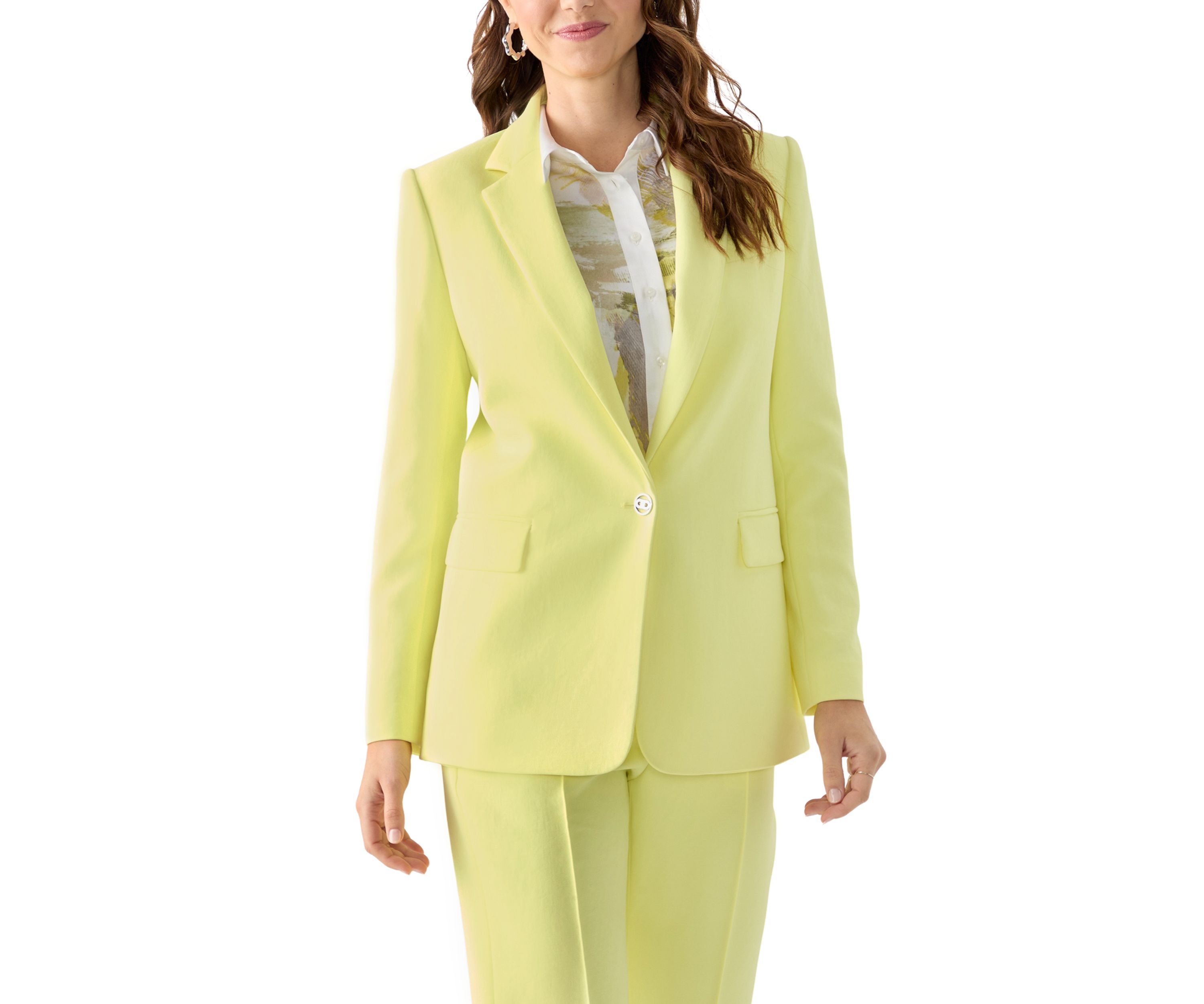 Womens One Button Blazer