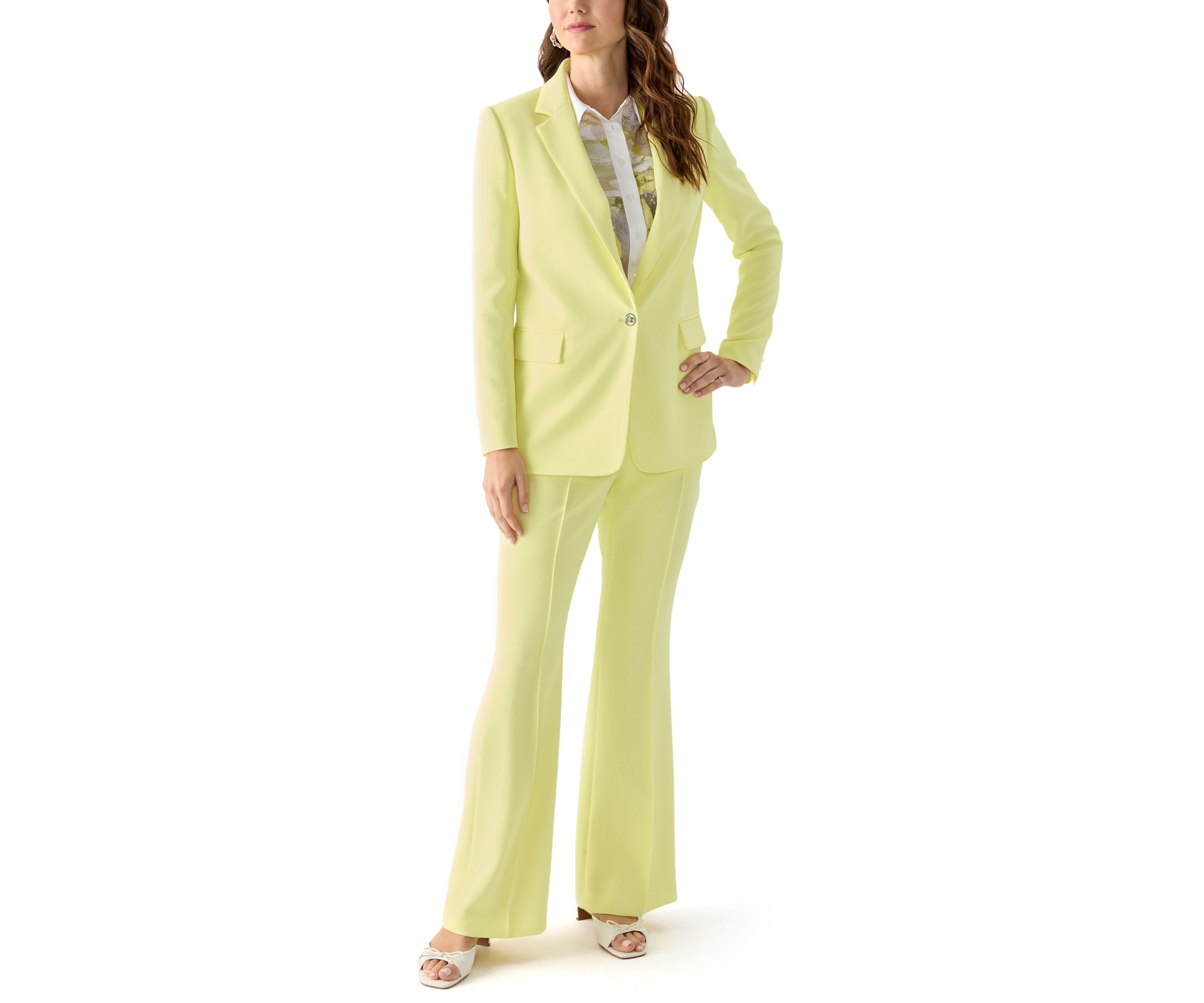Womens One Button Blazer