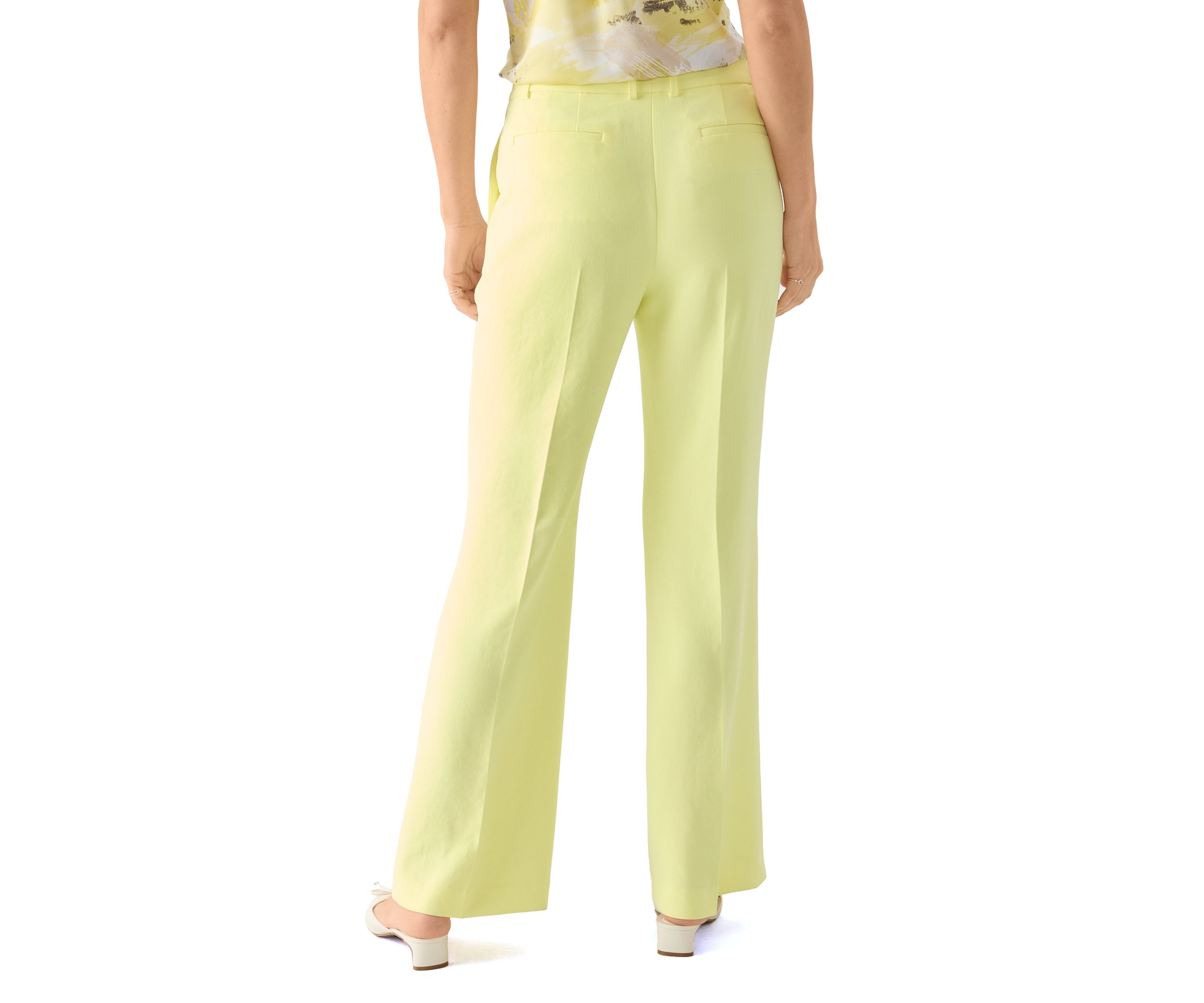 Womens Pleated Straight Leg Pants