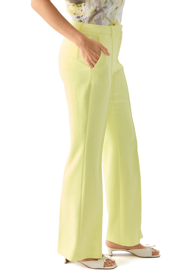 Womens Pleated Straight Leg Pants