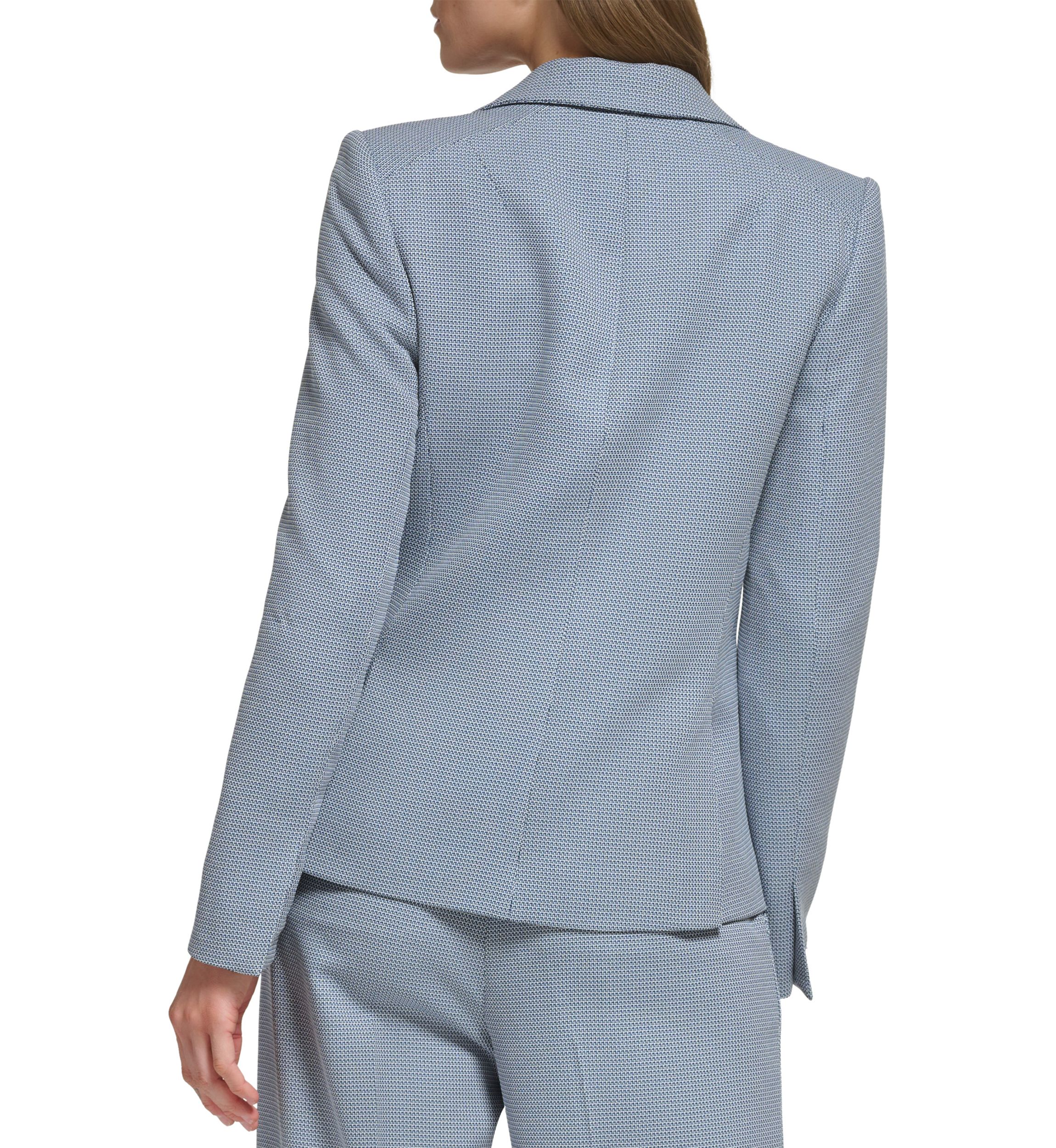 Womens Notch Collar One Button Jacket