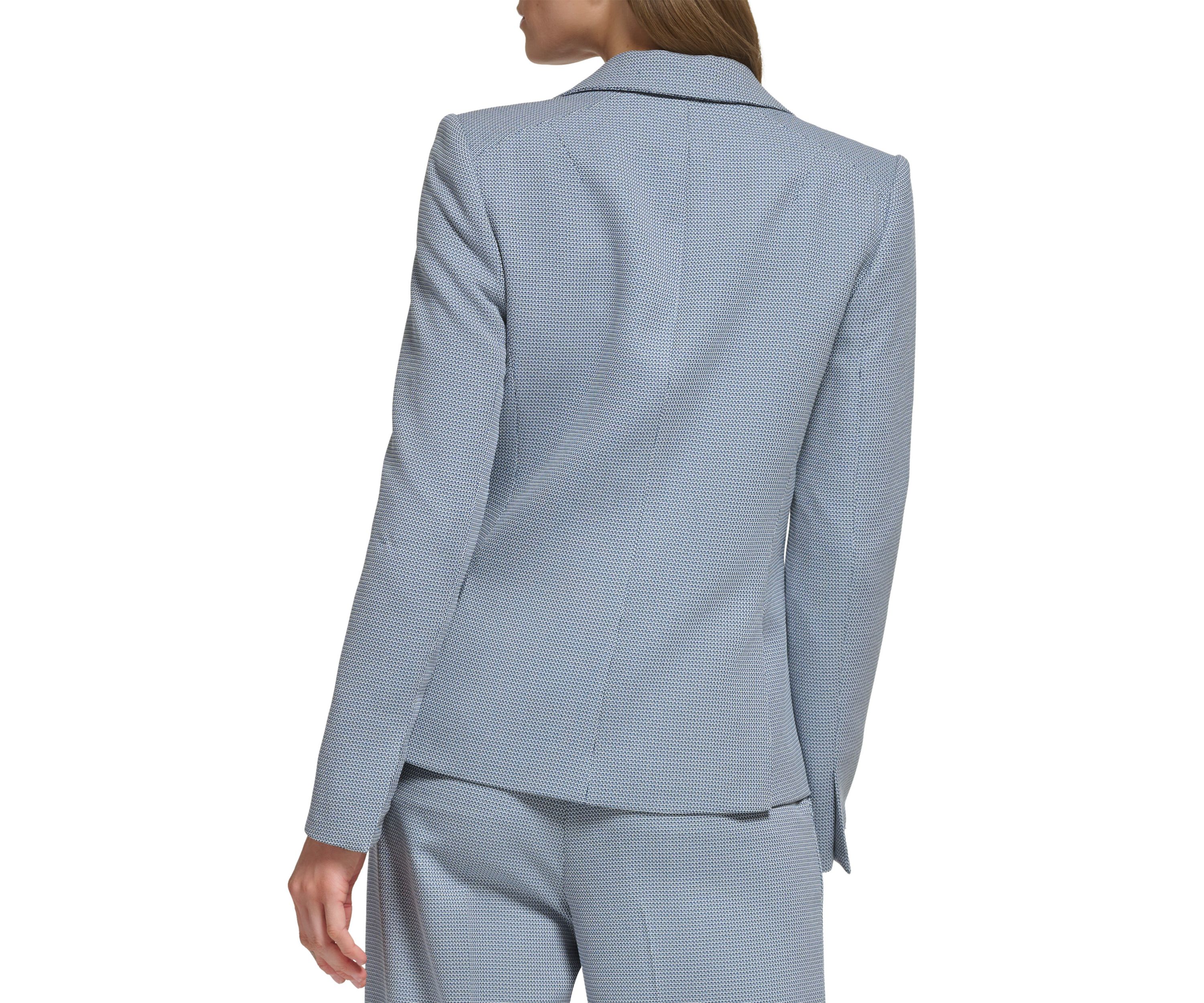 Womens Notch Collar One Button Jacket