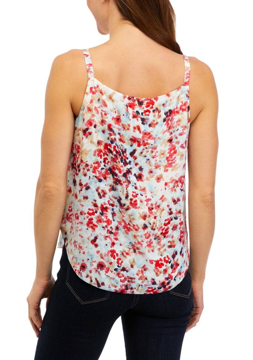 Womens Sleeveless Square Neck Printed Cami