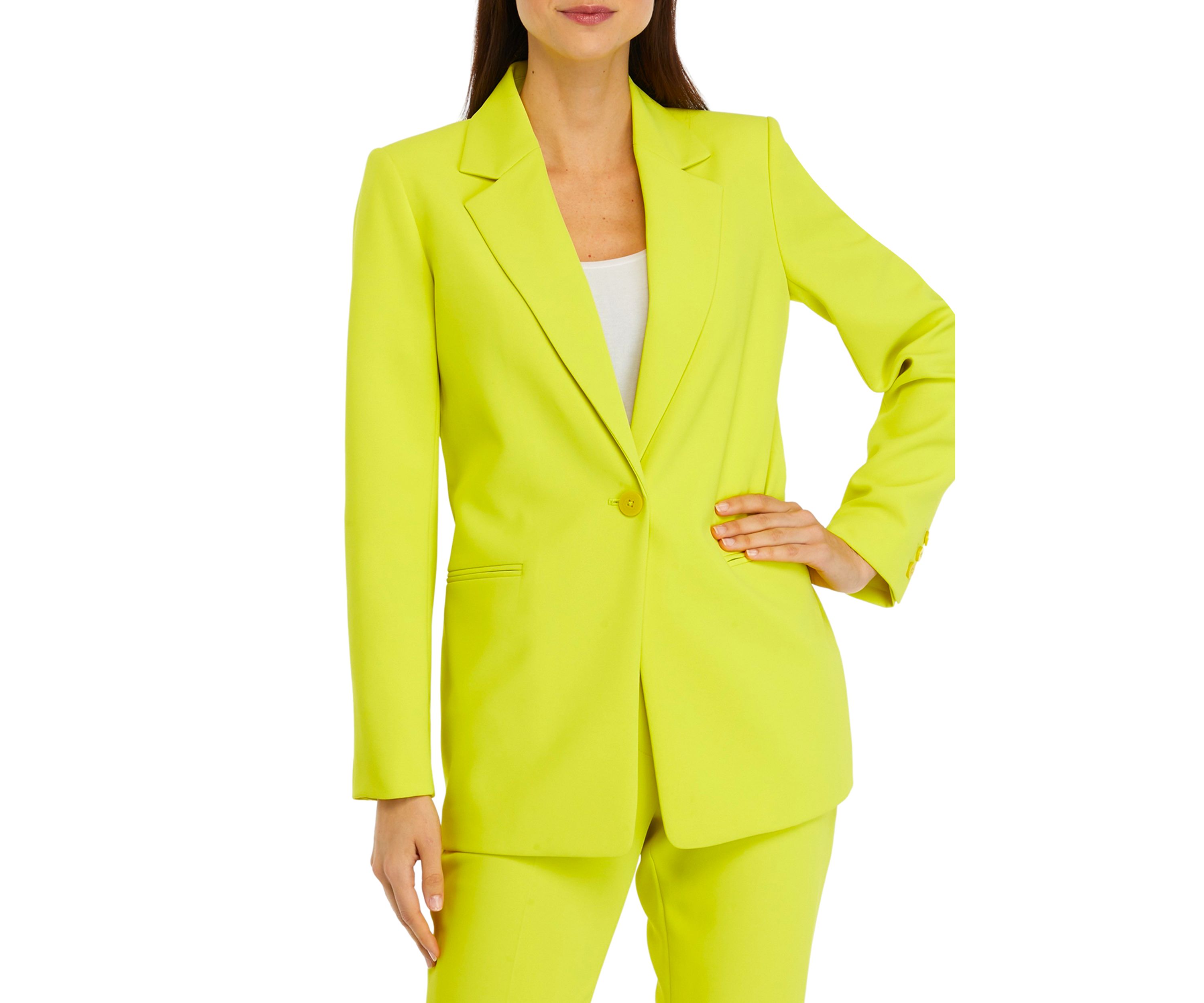 Womens Unconstructed 1-Button Jacket