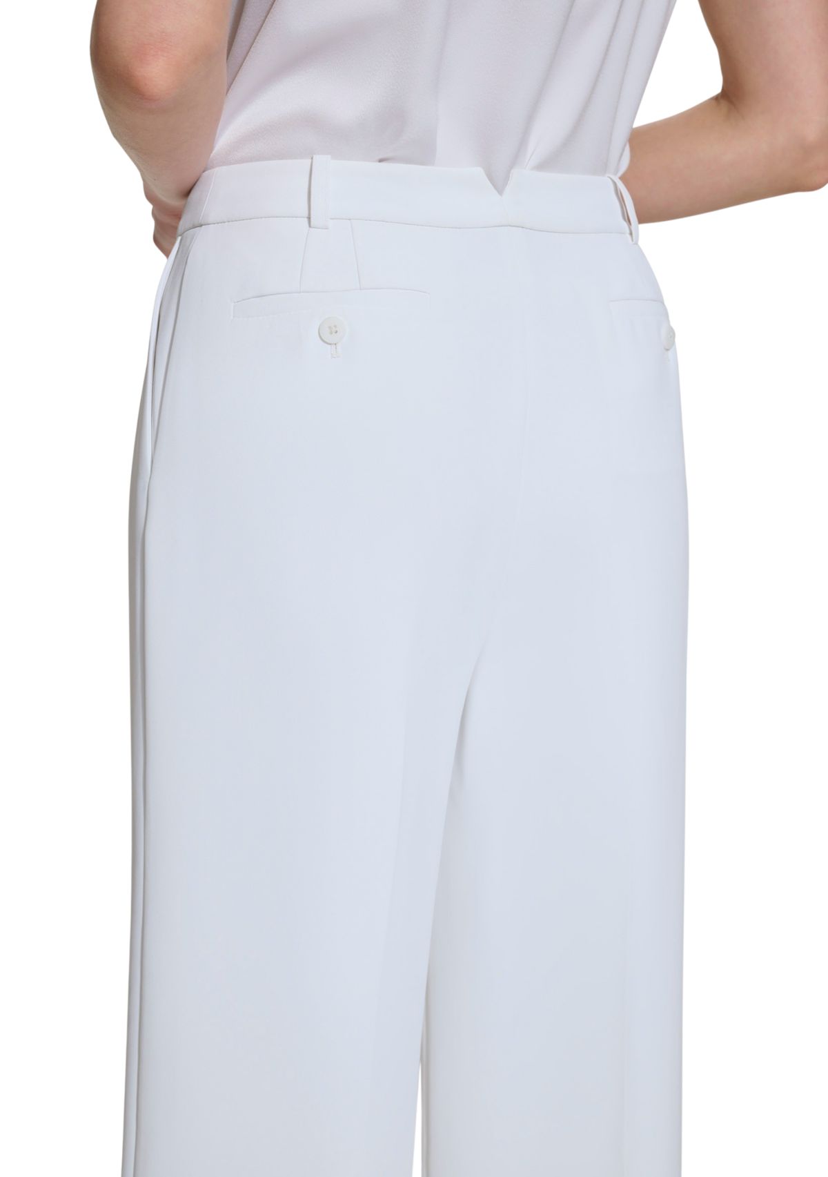 Womens High Waisted Pleated Wide Leg Pants