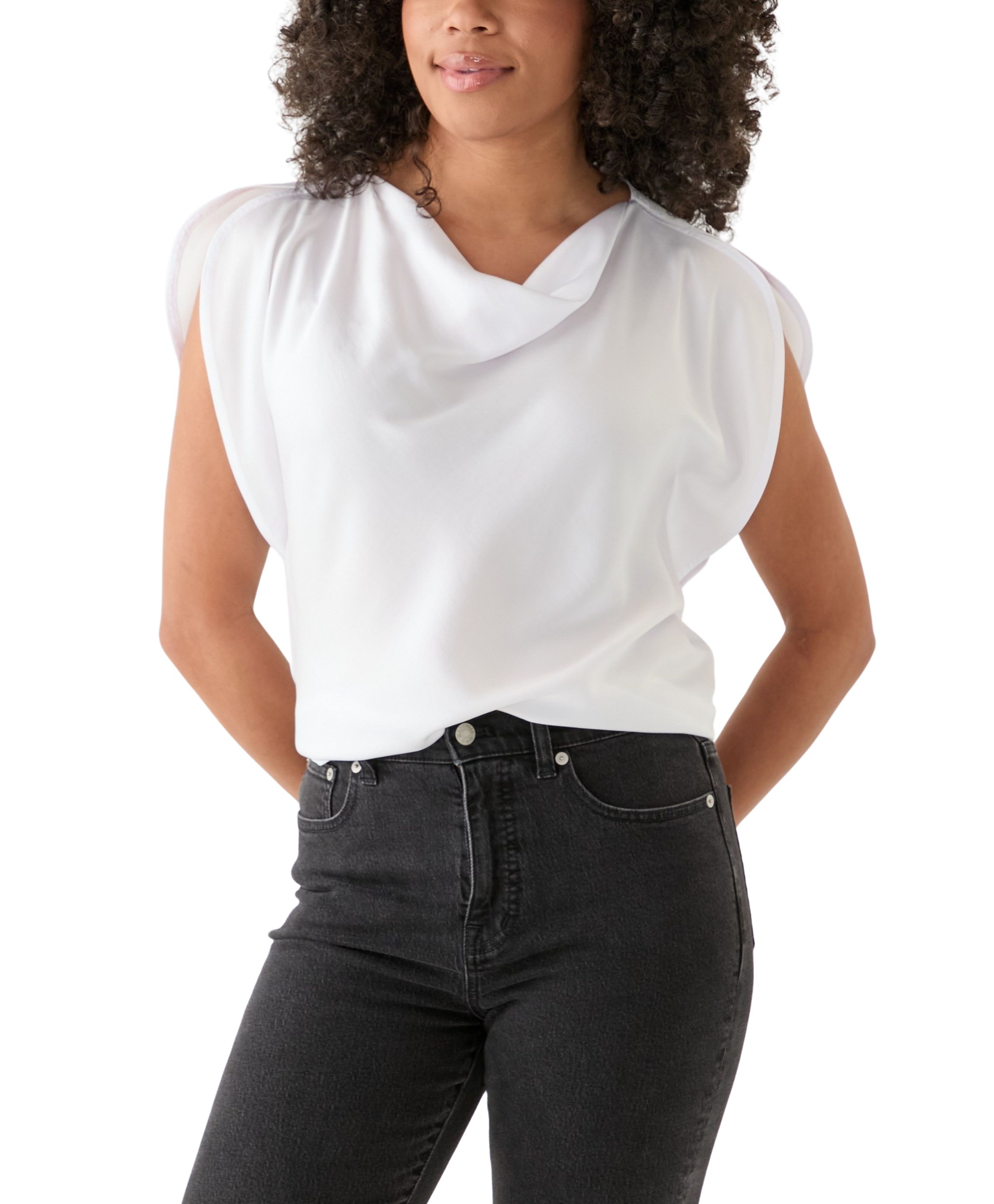 Womens Flutter Sleeve Blouse