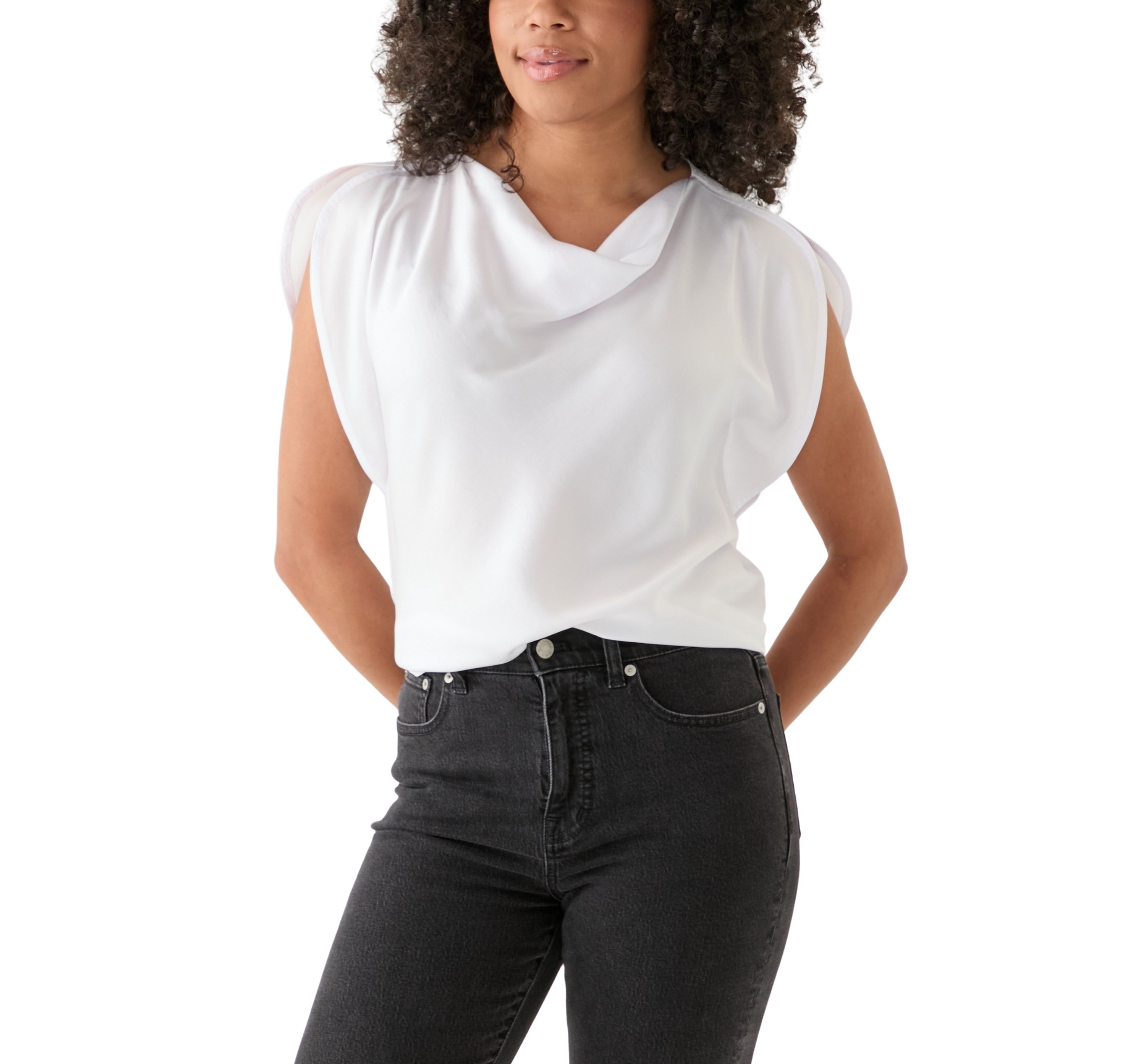 Womens Flutter Sleeve Blouse