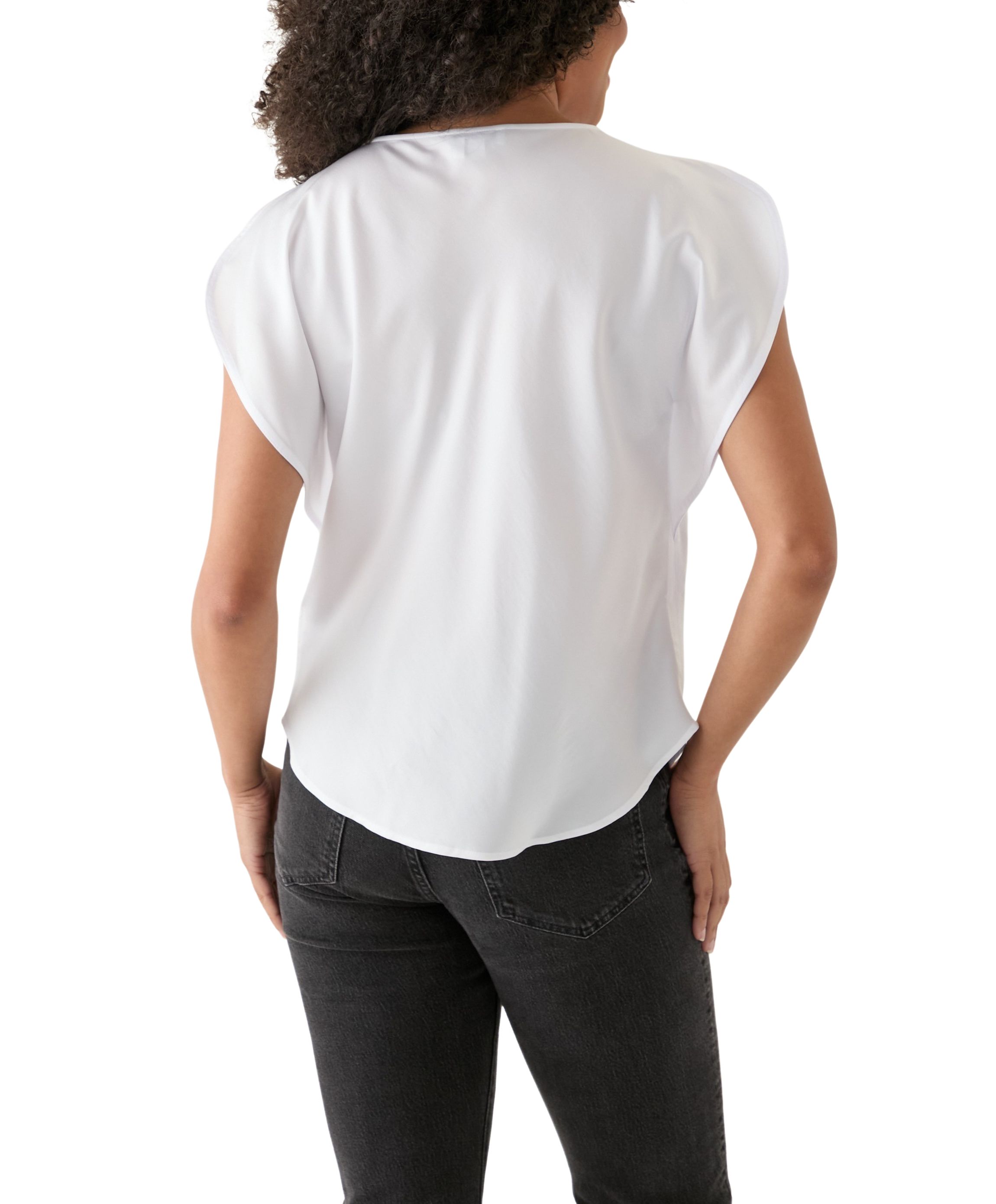 Womens Flutter Sleeve Blouse