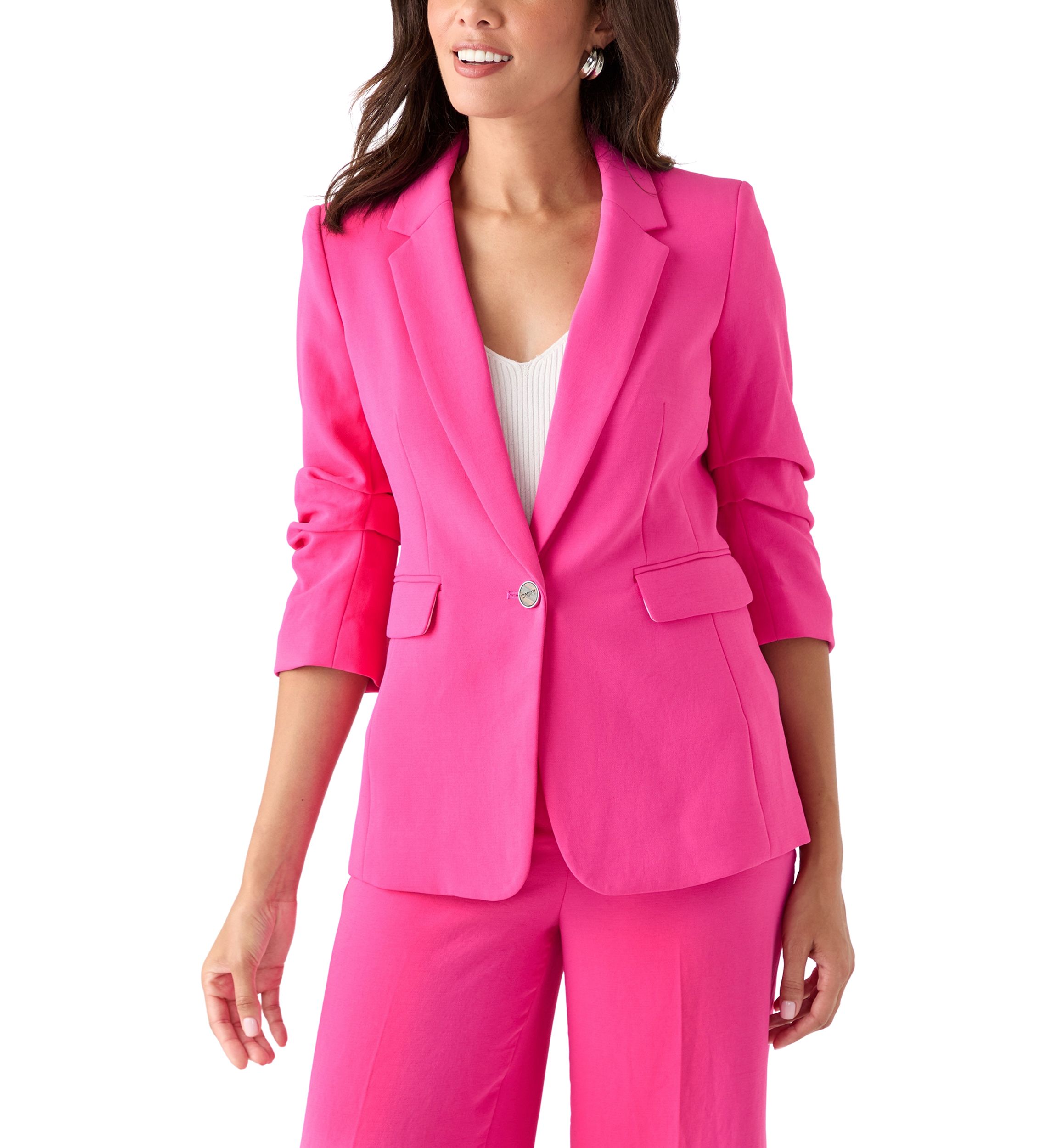 Womens Button Front Blazer