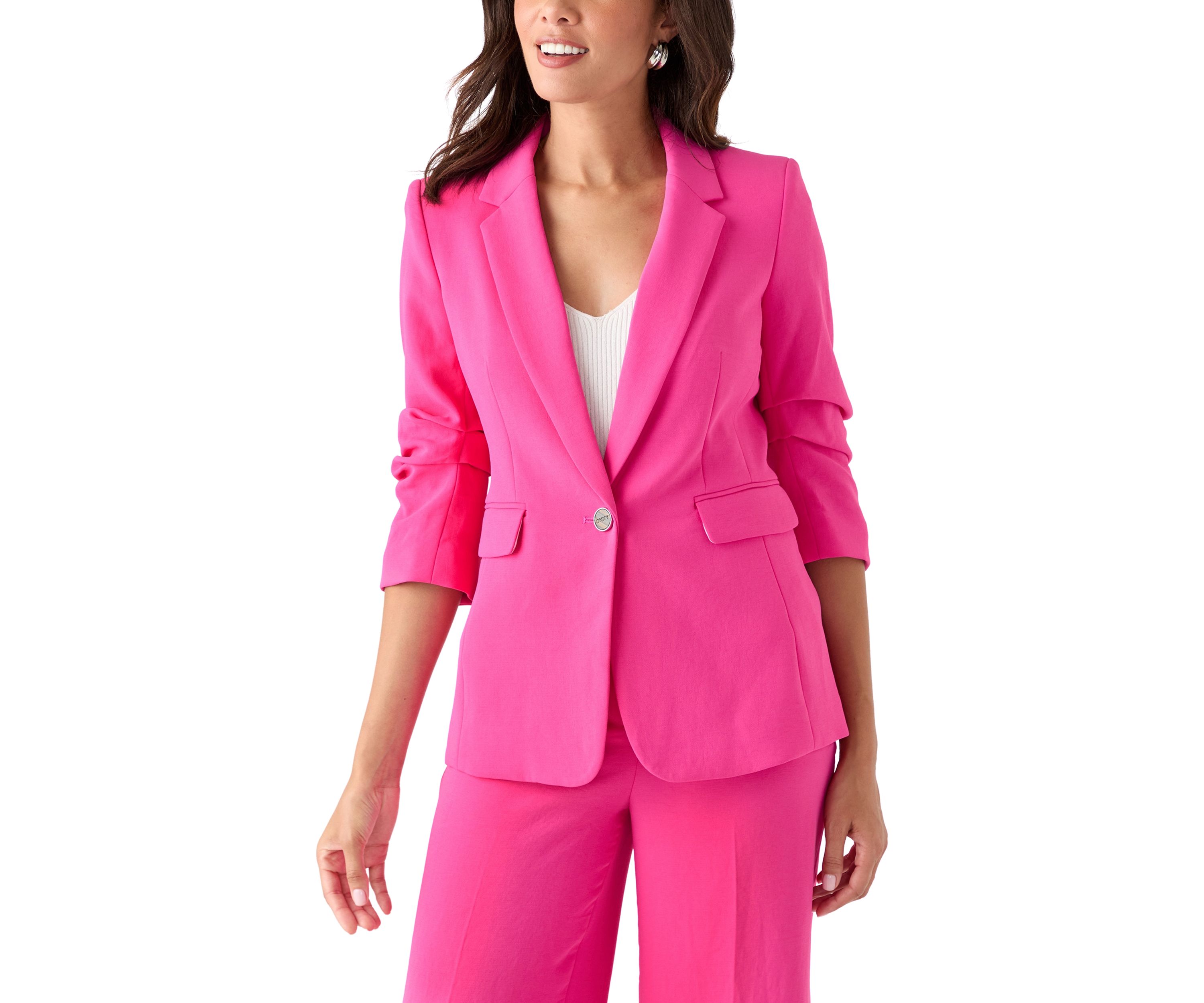 Womens Button Front Blazer