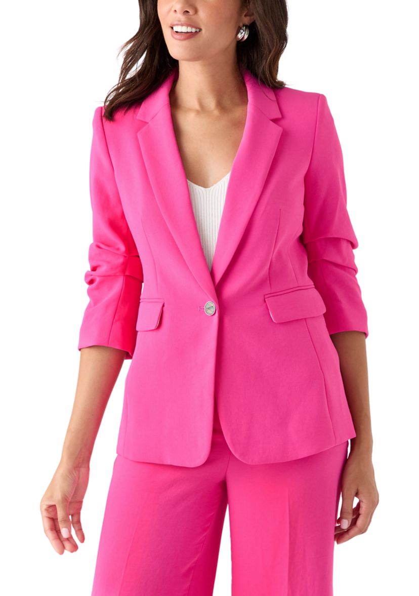 Womens Button Front Blazer