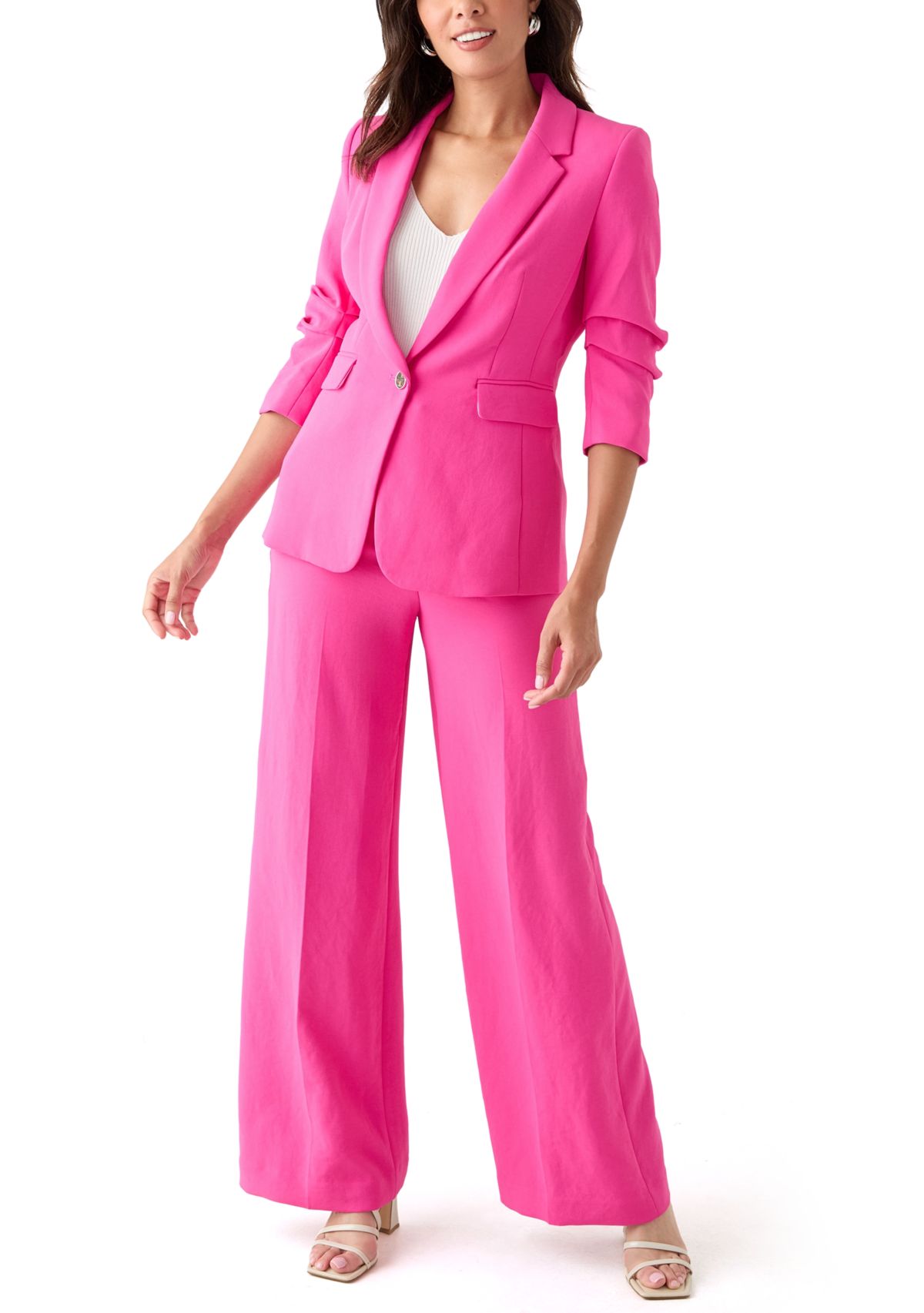 Womens Button Front Blazer