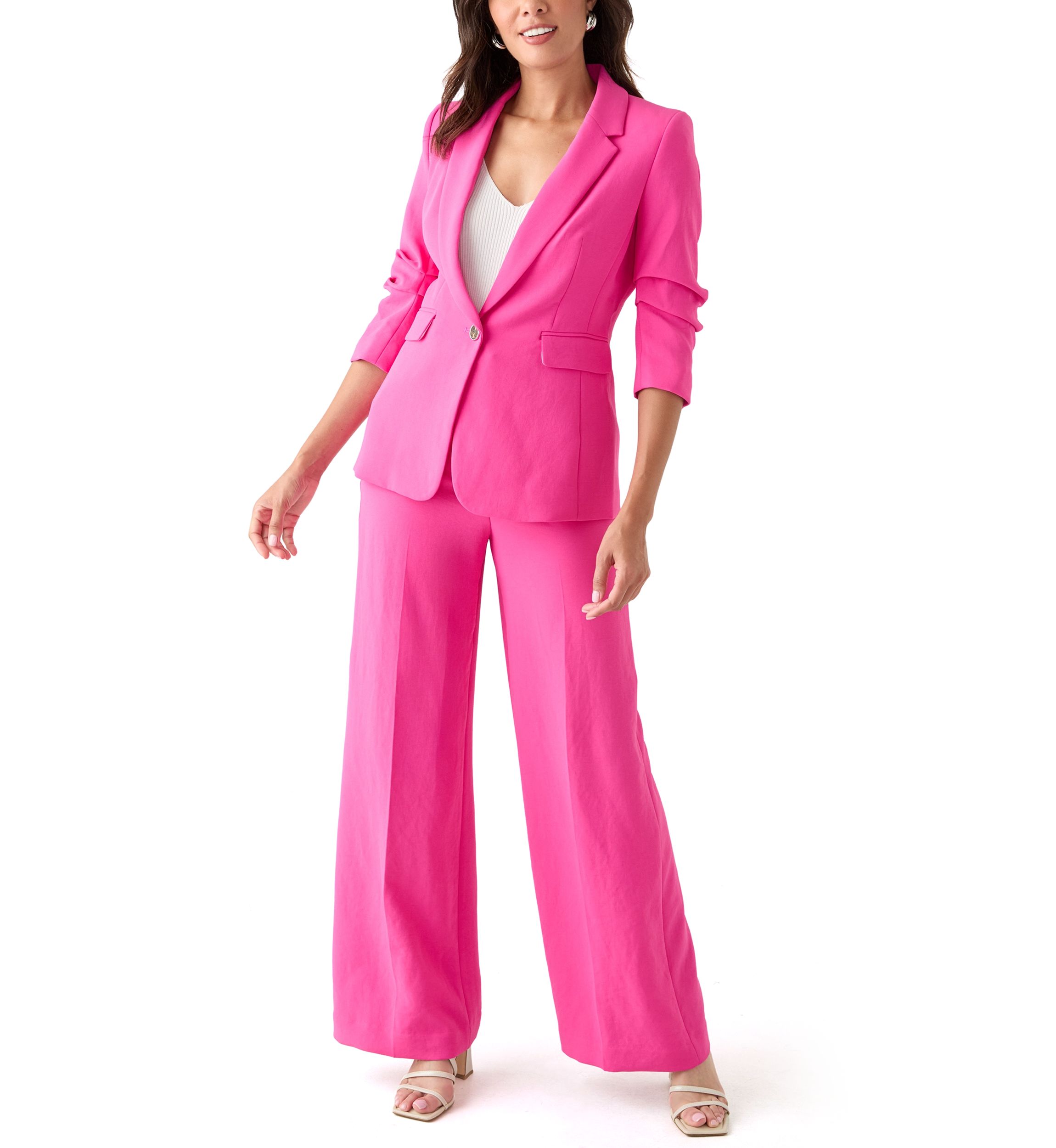 Womens Button Front Blazer