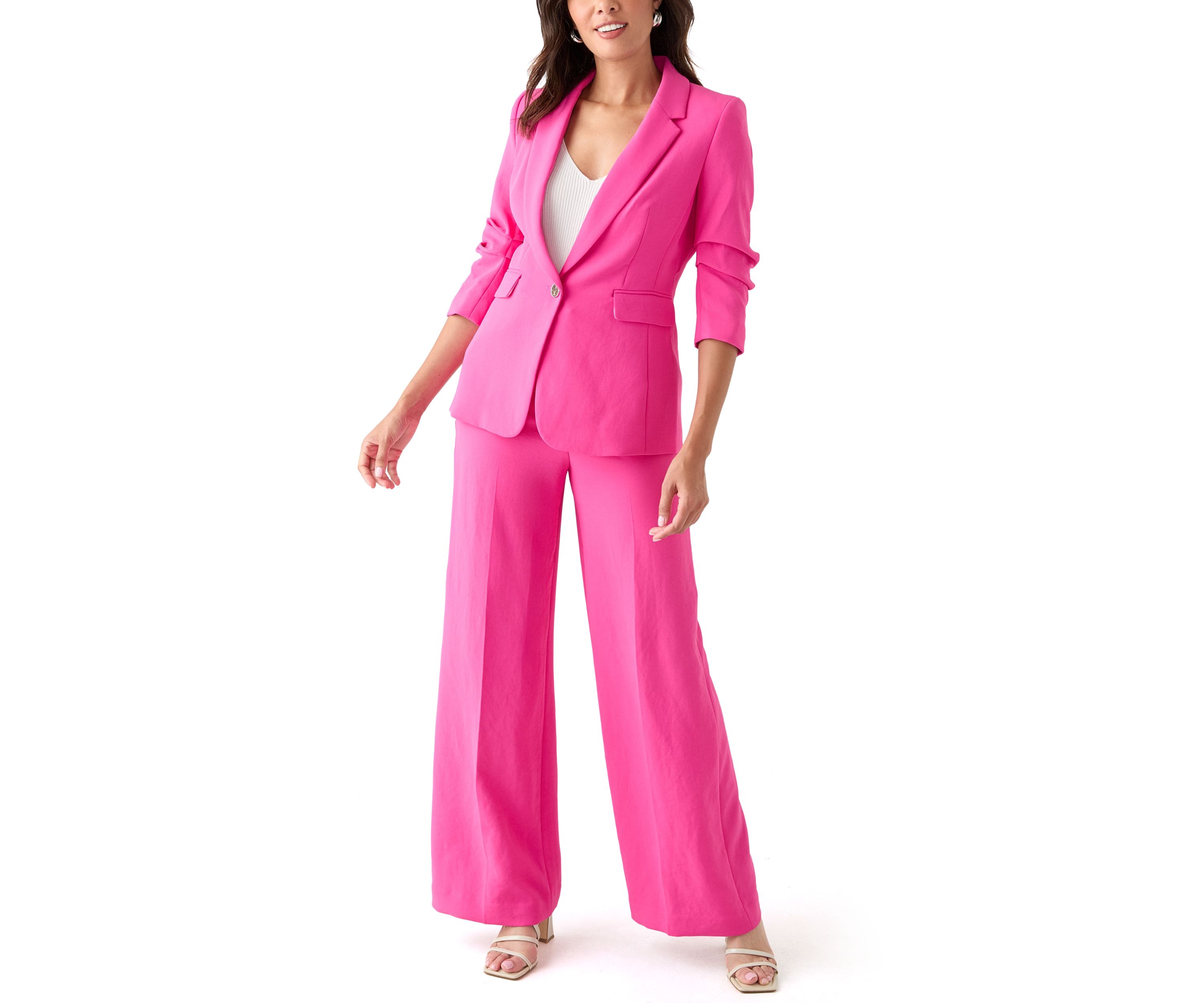 Womens Button Front Blazer